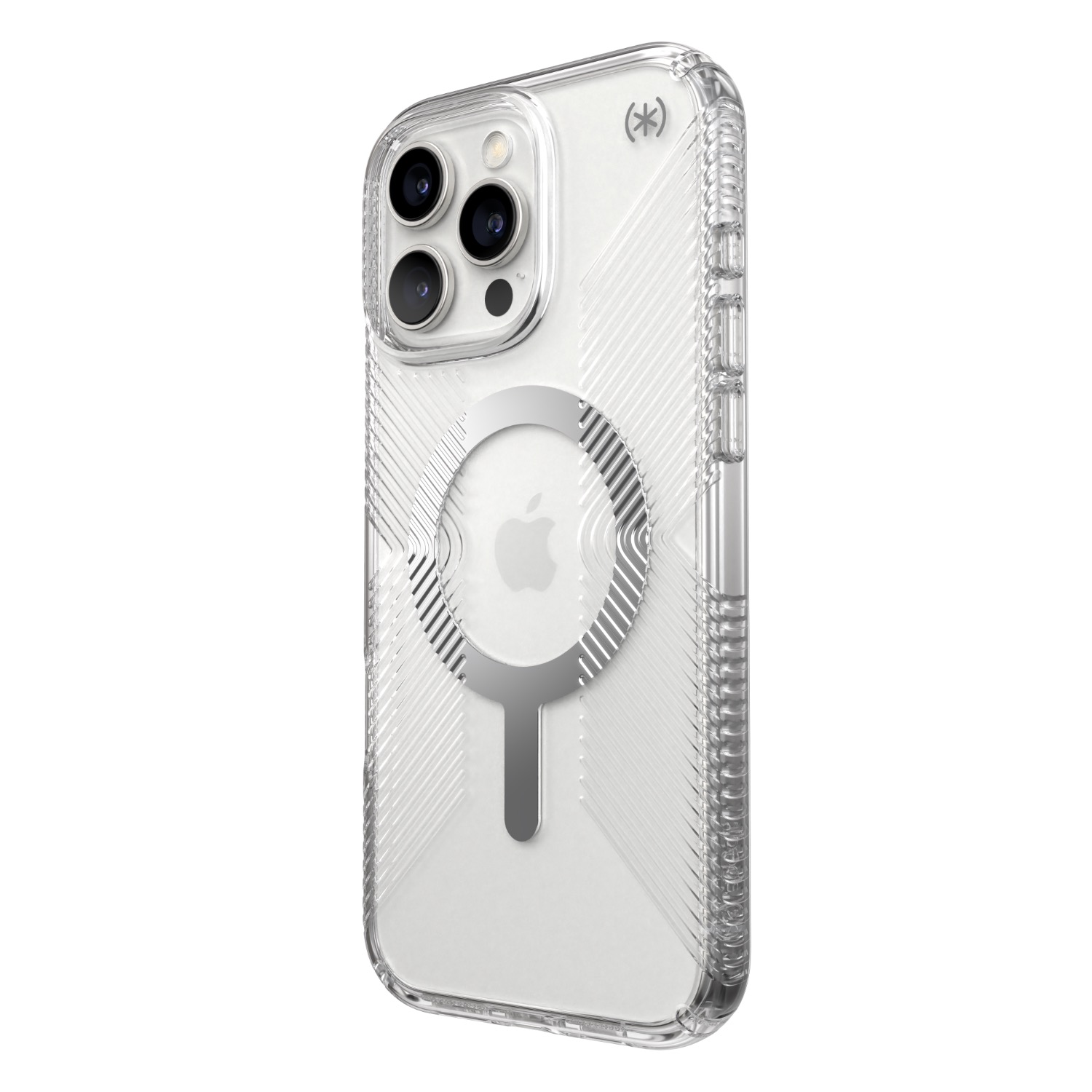Speck Presidio Perfect Clear Grip MagSafe Case - Apple iPhone 16 Pro Max - Clear & Chrome - Image 20