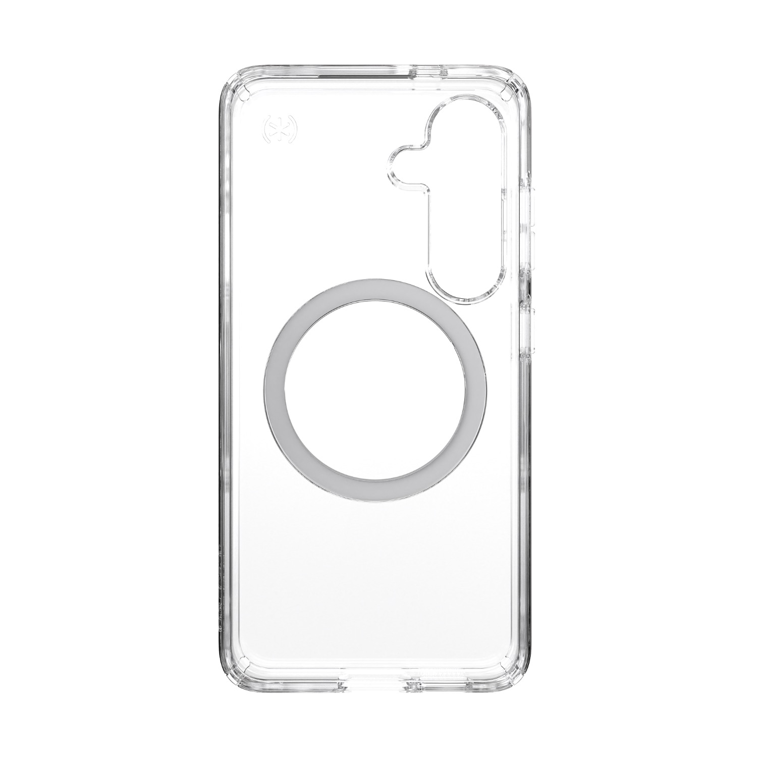 Speck Presidio Perfect Clear Magnet Case - Samsung Galaxy S25 - Clear & Chrome - Image 89