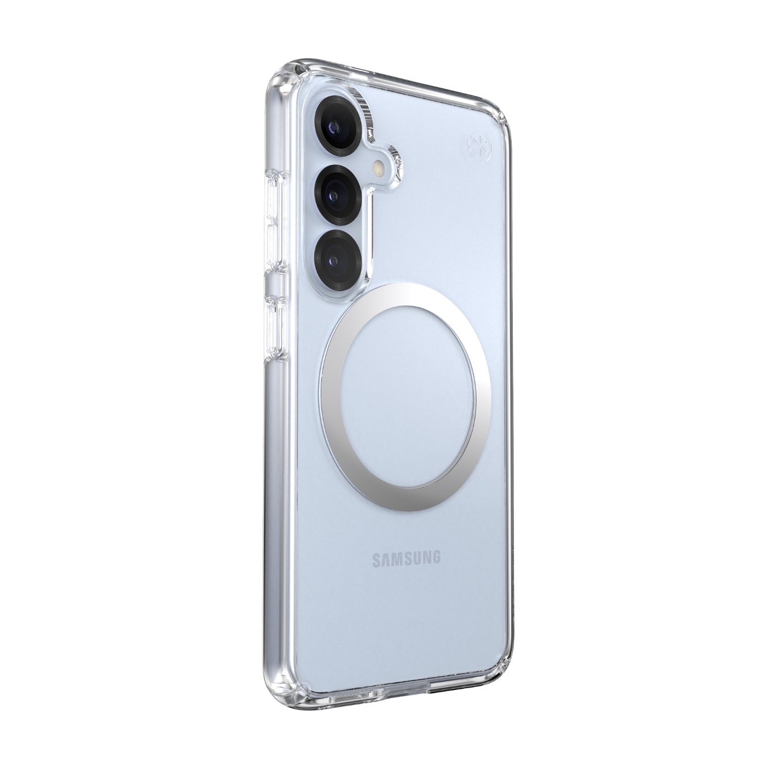 Speck Presidio Perfect Clear Magnet Case - Samsung Galaxy S25 - Clear & Chrome - Image 113