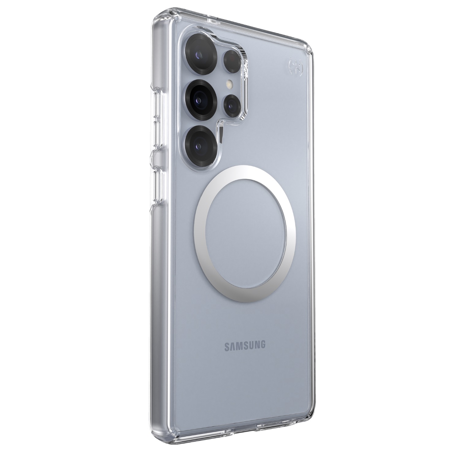 Speck Presidio Perfect Clear Magnet Case - Samsung Galaxy S25 Ultra - Clear & Chrome - Image 69