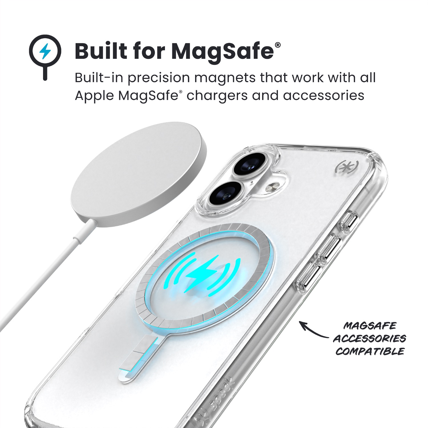 Speck Presidio Perfect Clear MagSafe Case - Apple iPhone 17 - Clear - Image 43