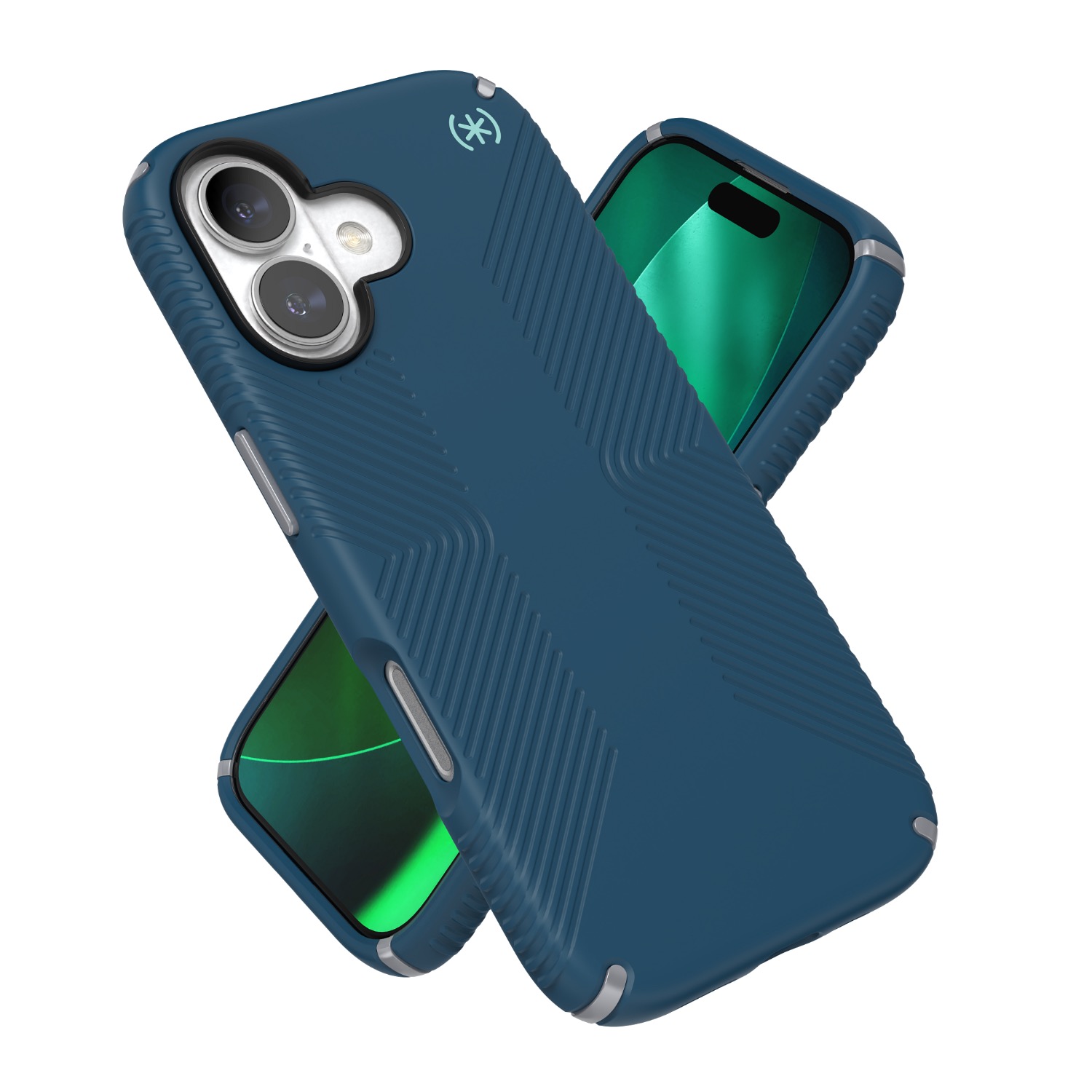 Speck Presidio2 Grip MagSafe Case - Apple iPhone 17 Pro Max - Blue & Silver - Image 30