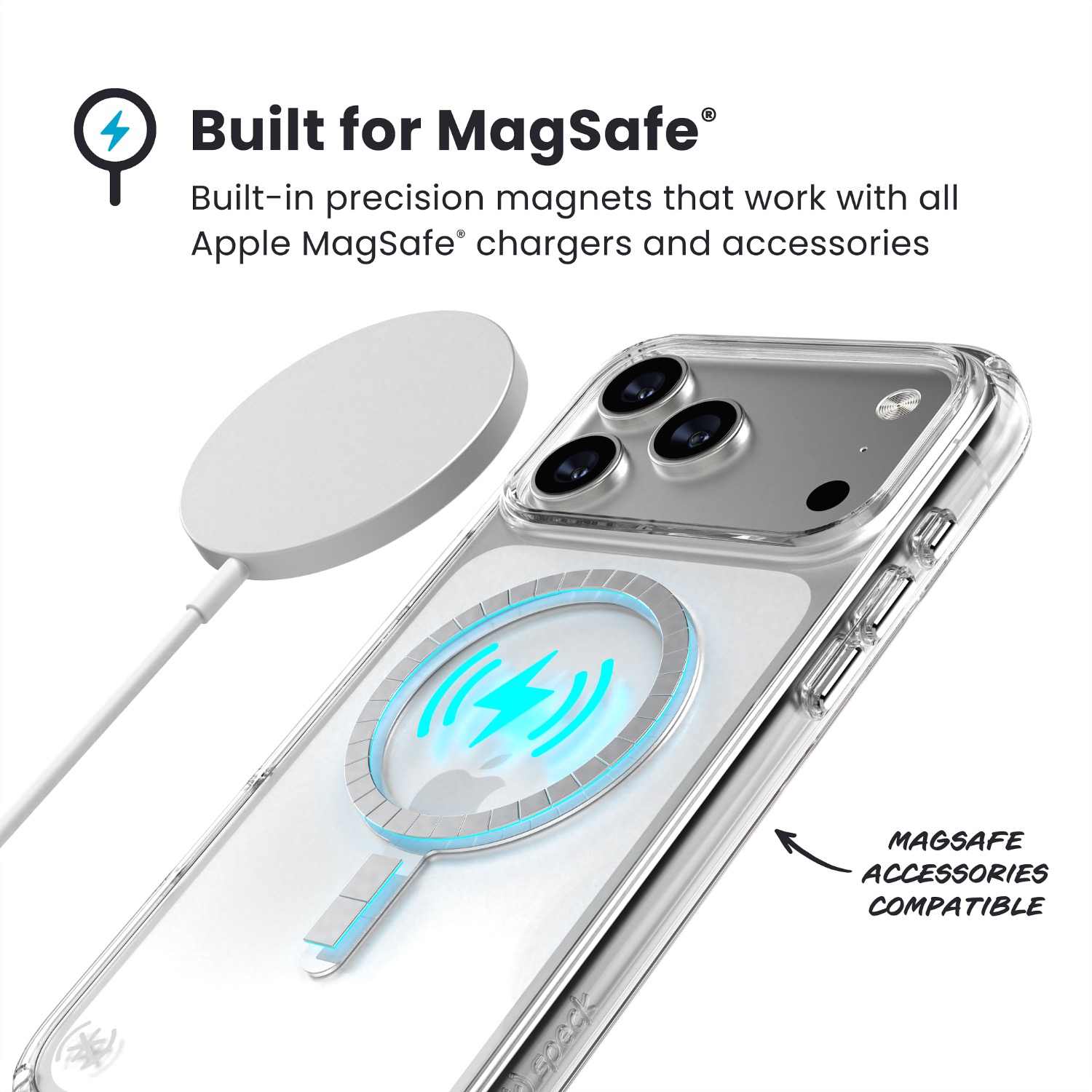 Speck Presidio Perfect Clear MagSafe Case - Apple iPhone 17 Pro Max - Clear - Image 31
