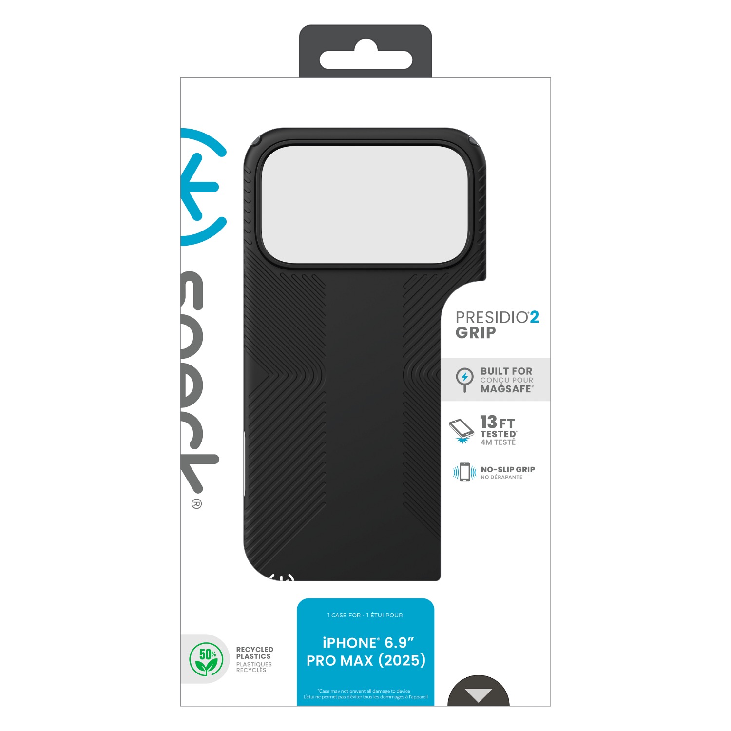 Speck Presidio2 Grip MagSafe Case - Apple iPhone 17 Pro Max - Black & Slate Grey - Image 33