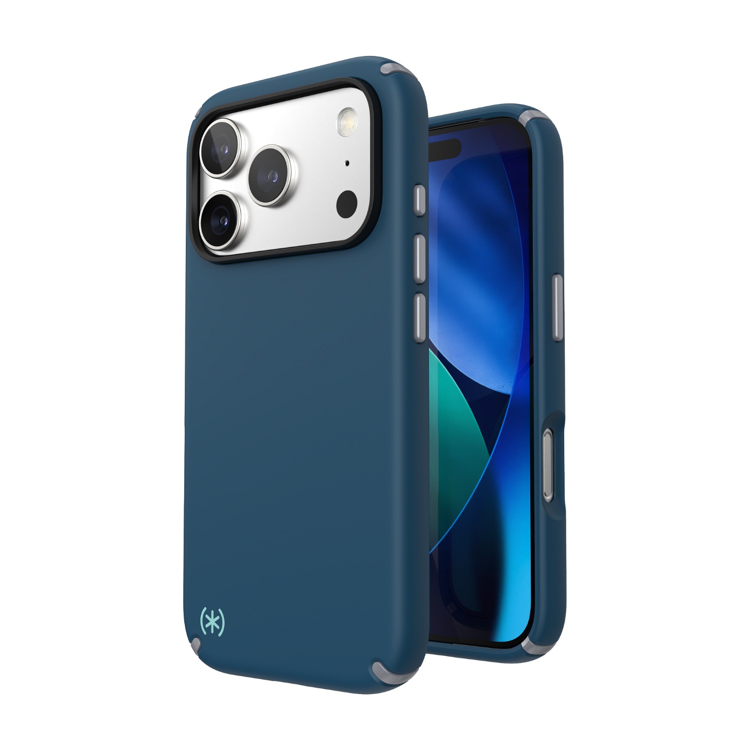Speck Presidio2 Pro MagSafe Case - Apple iPhone 17 Pro - Blue & Silver - Image 40