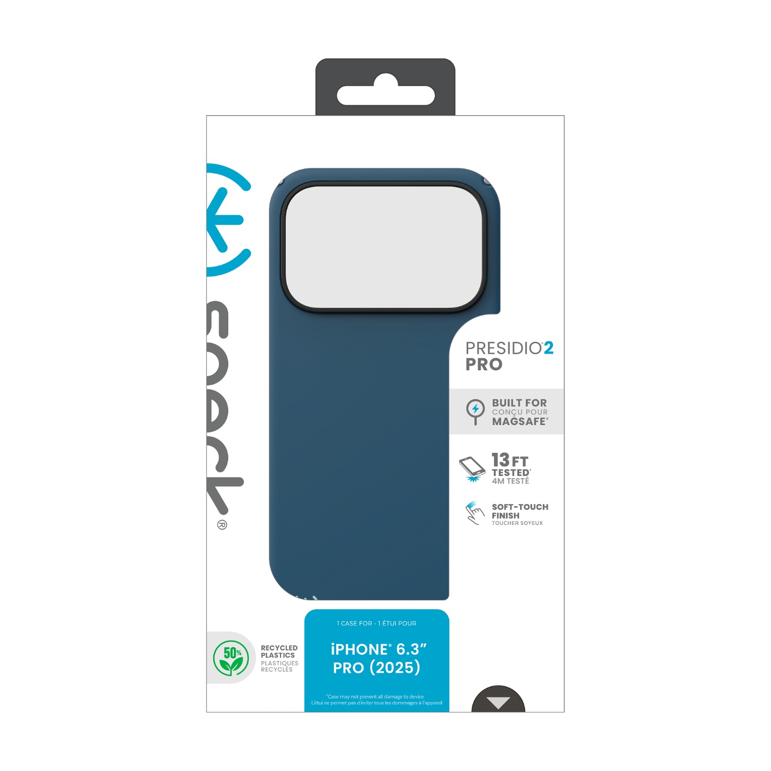 Speck Presidio2 Pro MagSafe Case - Apple iPhone 17 Pro - Blue & Silver - Image 33