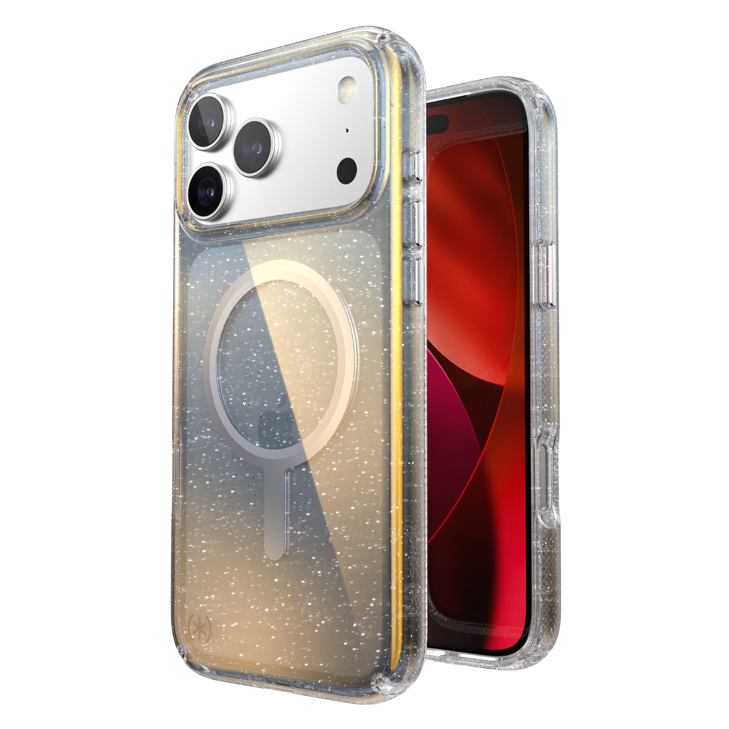 Speck Presidio Lux MagSafe Case - Apple iPhone 17 Pro Max - Silver Glitter - Image 29