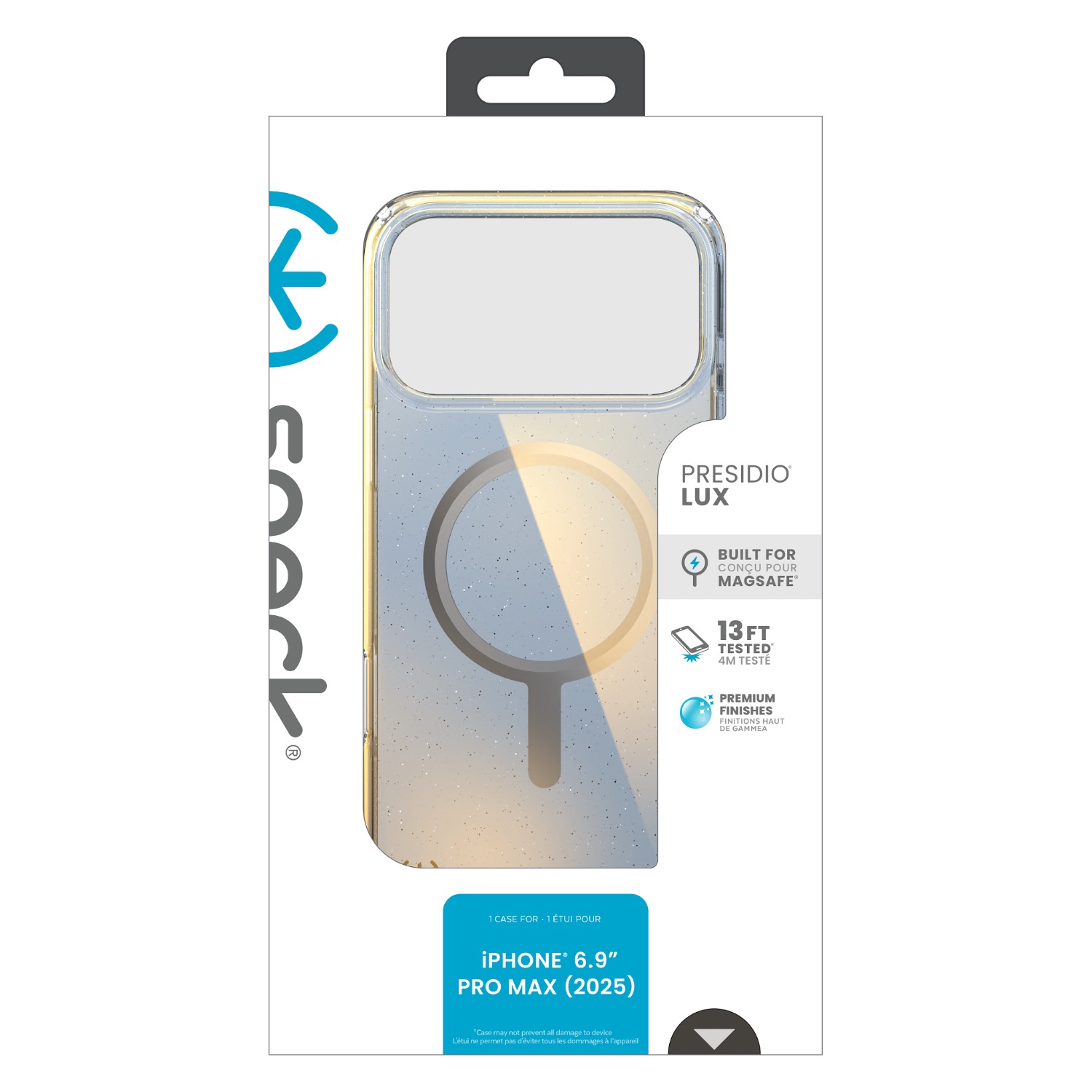 Speck Presidio Lux MagSafe Case - Apple iPhone 17 Pro Max - Silver Glitter - Image 33