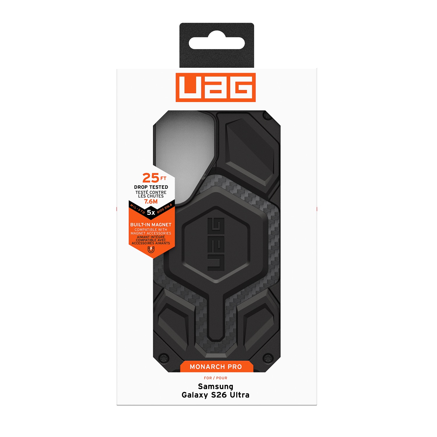 UAG Monarch Pro Magnetic Case - Samsung Galaxy S26 Ultra - Carbon Fibre - Image 10