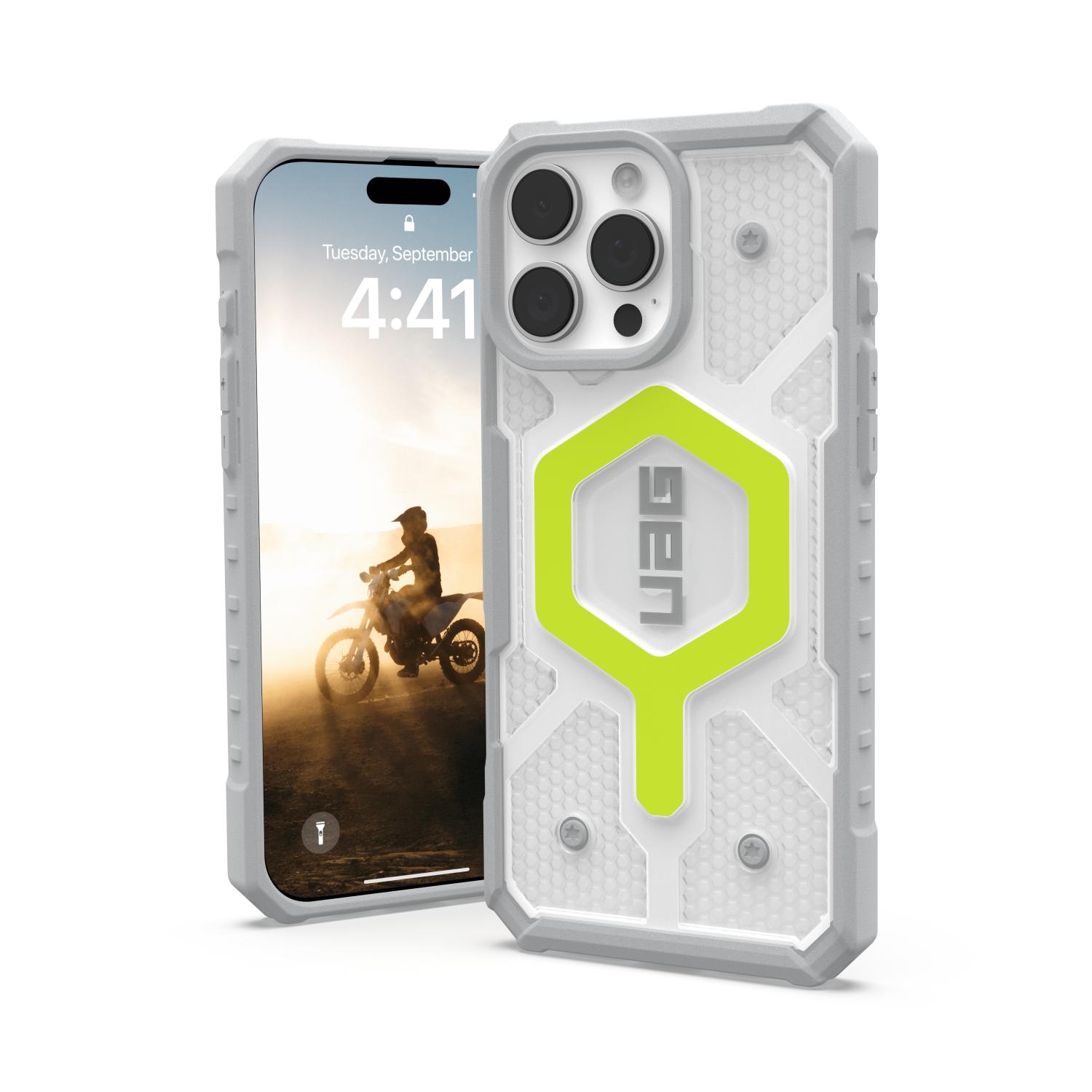 UAG Pathfinder Clear Magsafe Case - Apple iPhone 16 Pro Max - Neon - Image 26