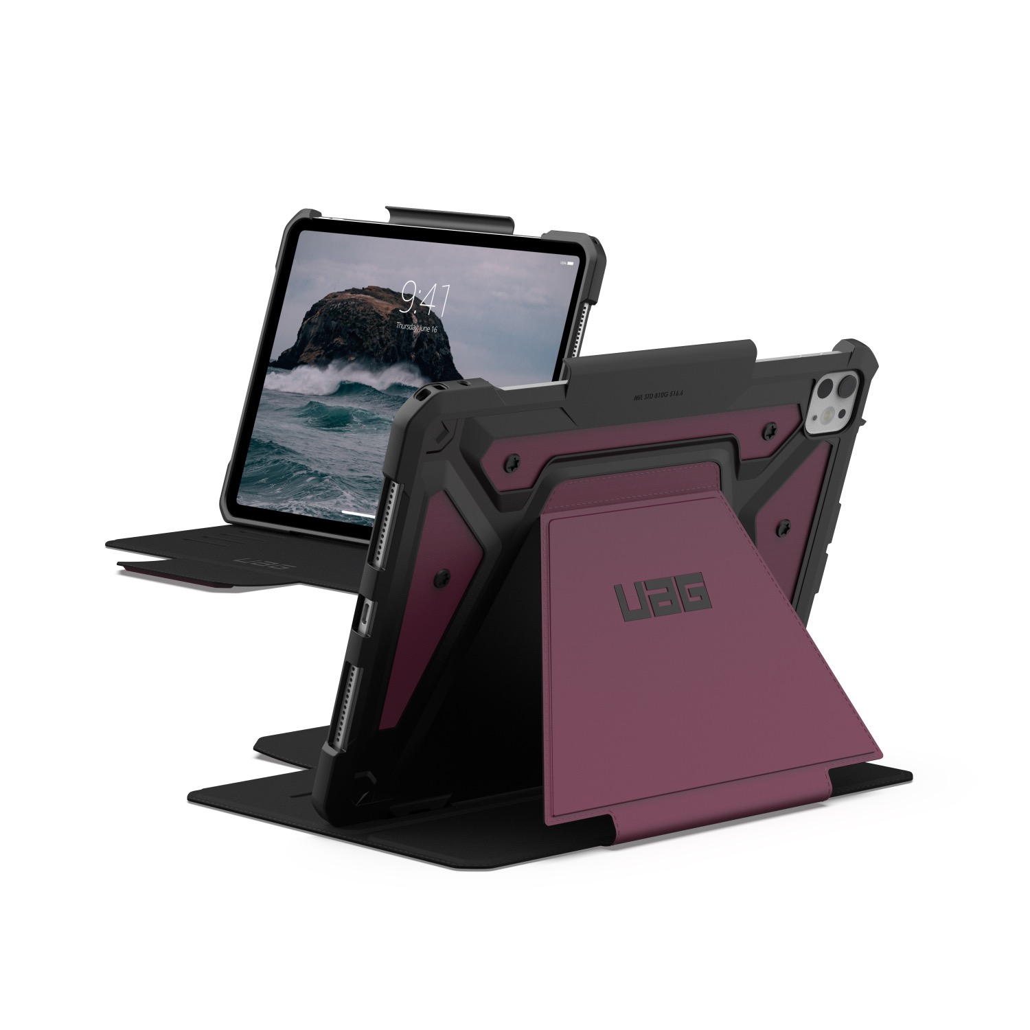 UAG Metropolis SE Tablet Case - Apple iPad Pro 11 (2024) - Bordeaux - Image 49