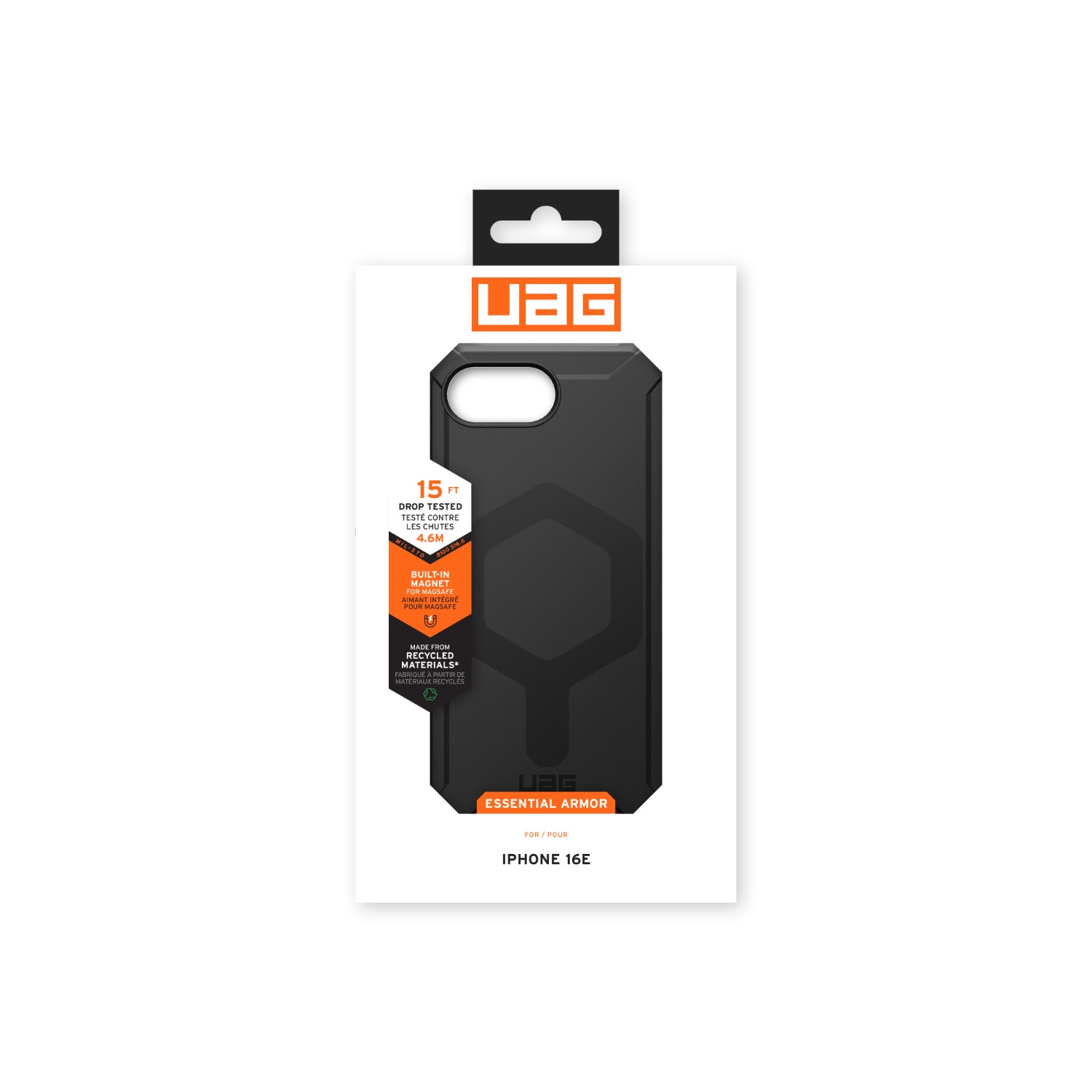 UAG Essential Armor MagSafe Case - Apple iPhone 16e - Black - Image 22