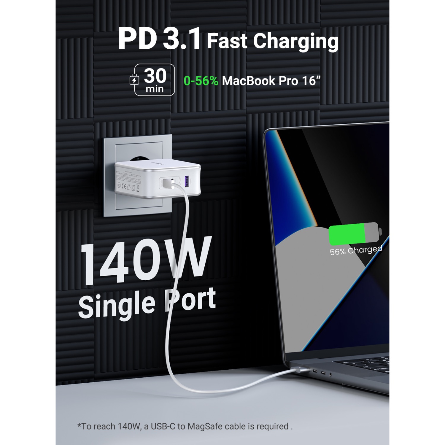 UGREEN 3 Port GaN PD Home Charger - 140W - Image 32