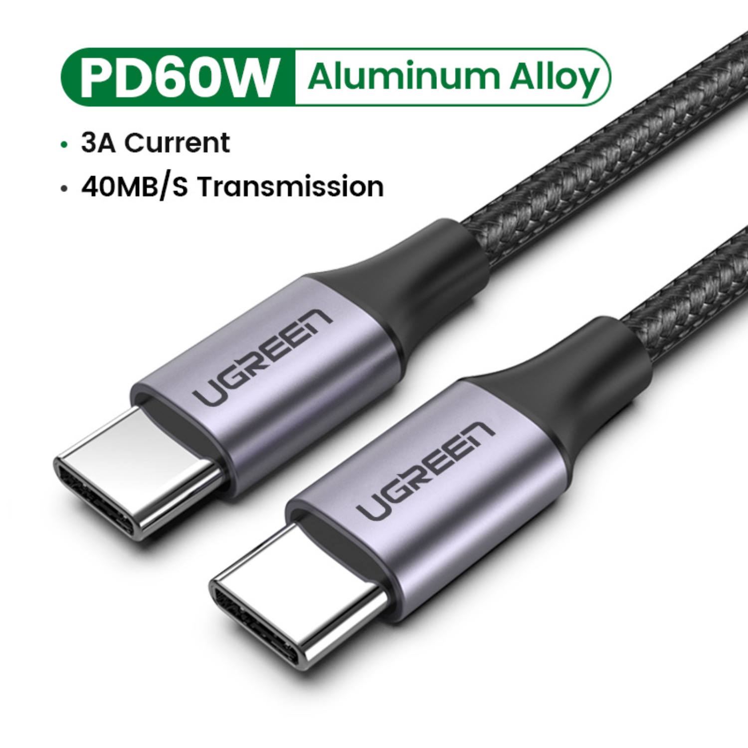 UGREEN Type-C To Type-C Cable 60W - 1 Metre - Image 74
