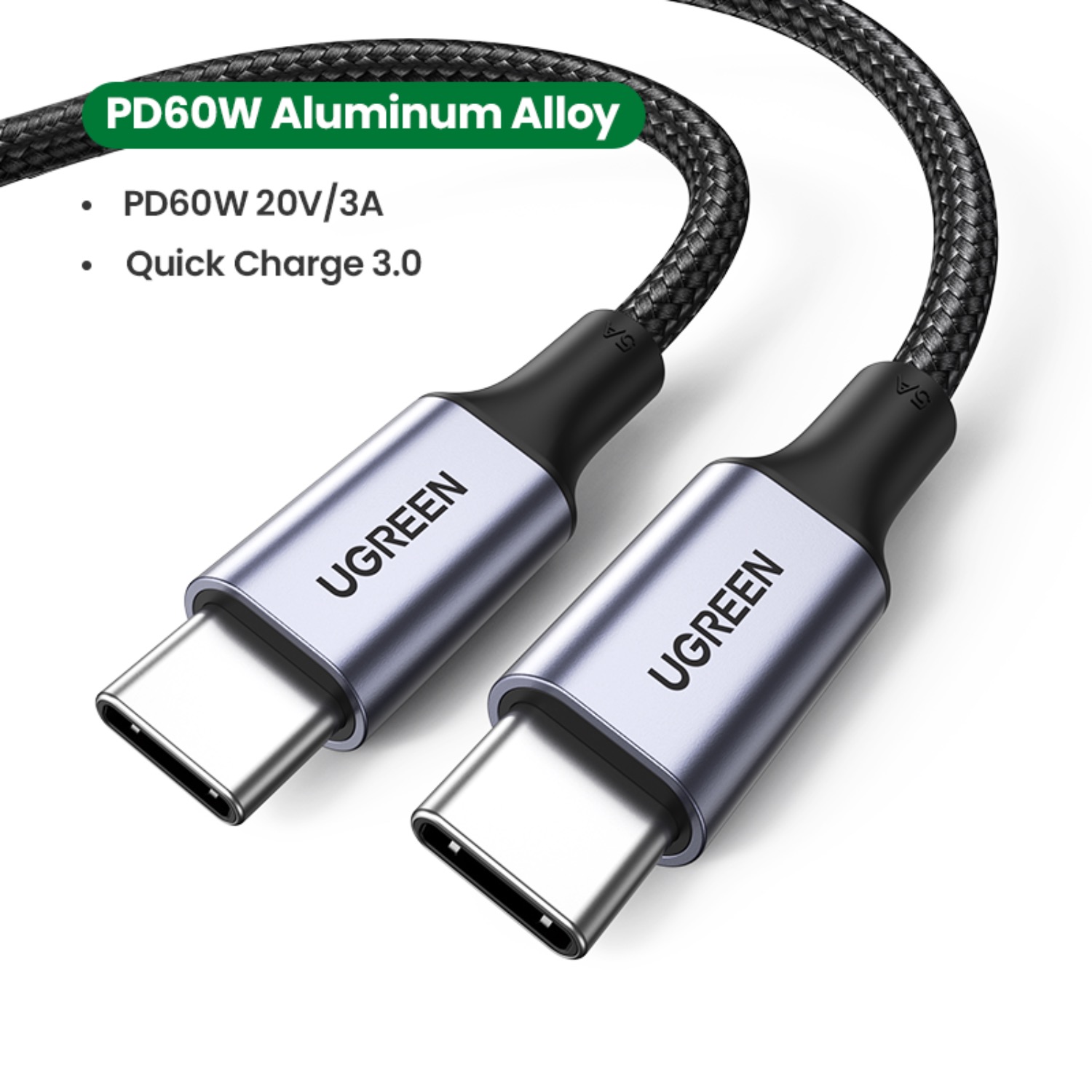 UGREEN Type-C To Type-C Cable 60W - 1 Metre - Image 70
