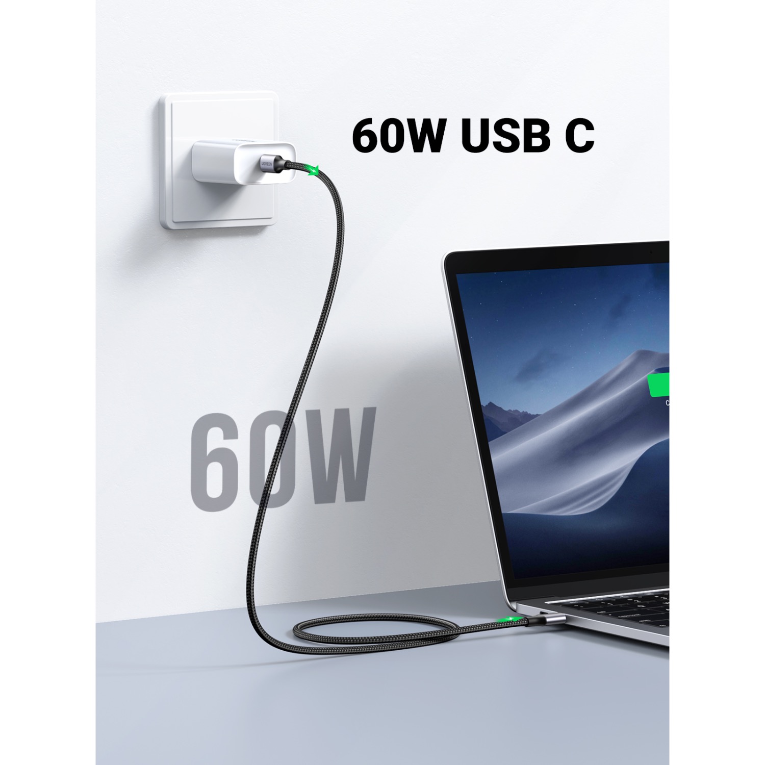 UGREEN Type-C To Type-C Cable 60W - 2 Metre - Image 70