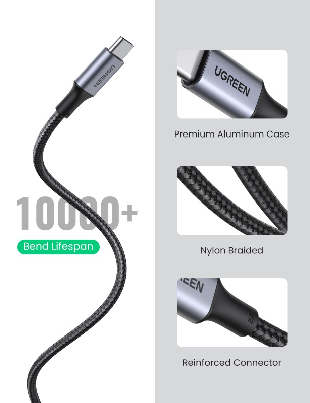 UGREEN Type-C To Type-C Cable 100W 1 Metre - Black - Image 62