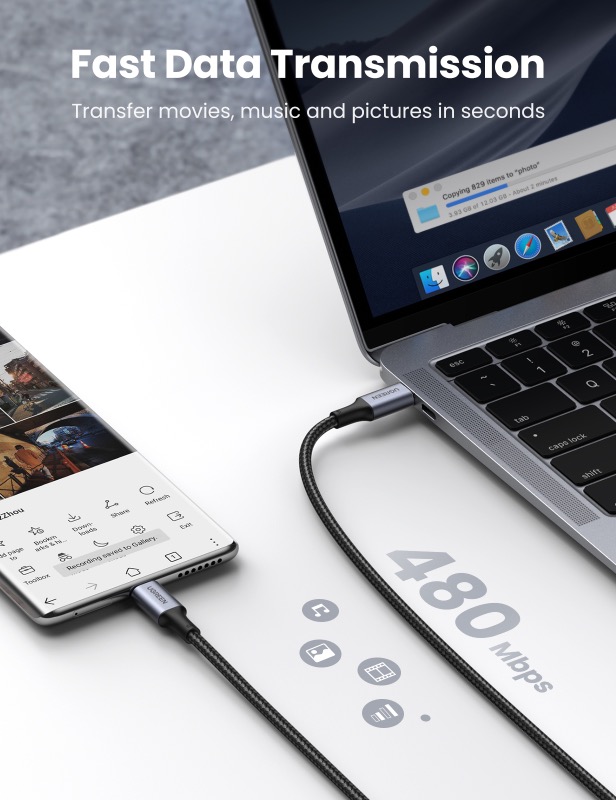 UGREEN Type-C To Type-C Cable 100W 1 Metre - Black - Image 56