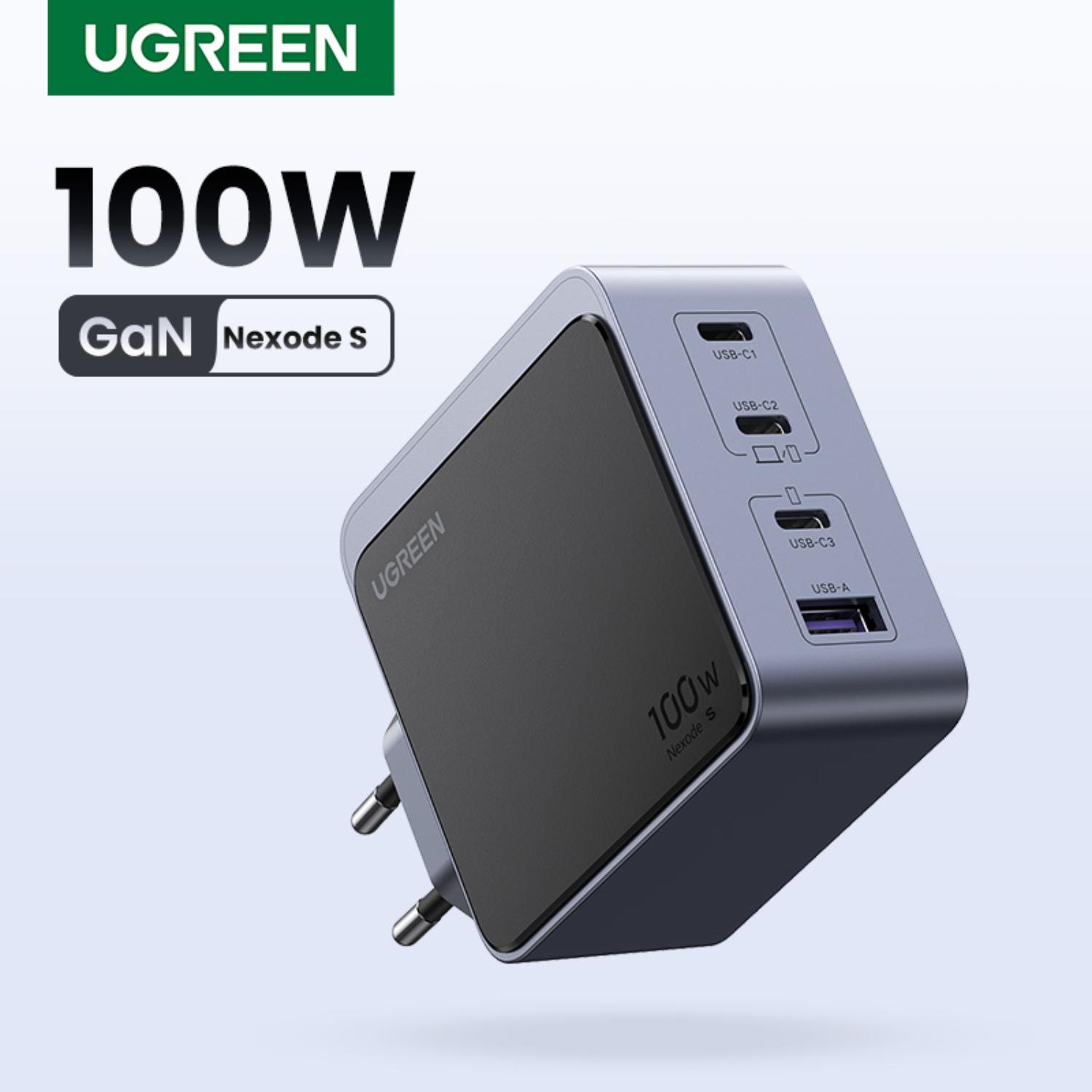 UGREEN Nexode 4 Port PD/USB Wall Charger 100W - Grey & Black - Image 68