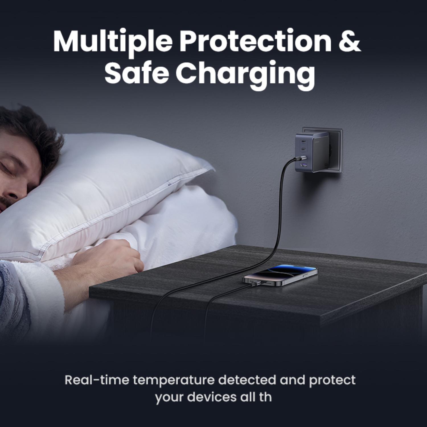 UGREEN Nexode 4 Port PD/USB Wall Charger 100W - Grey & Black - Image 73