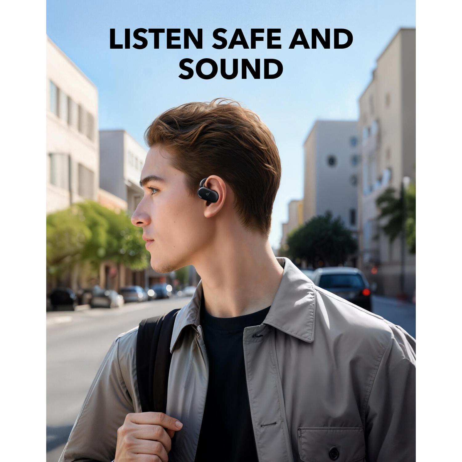 soundcore V20i Earbuds With Adjustable Hooks - Black - Image 64