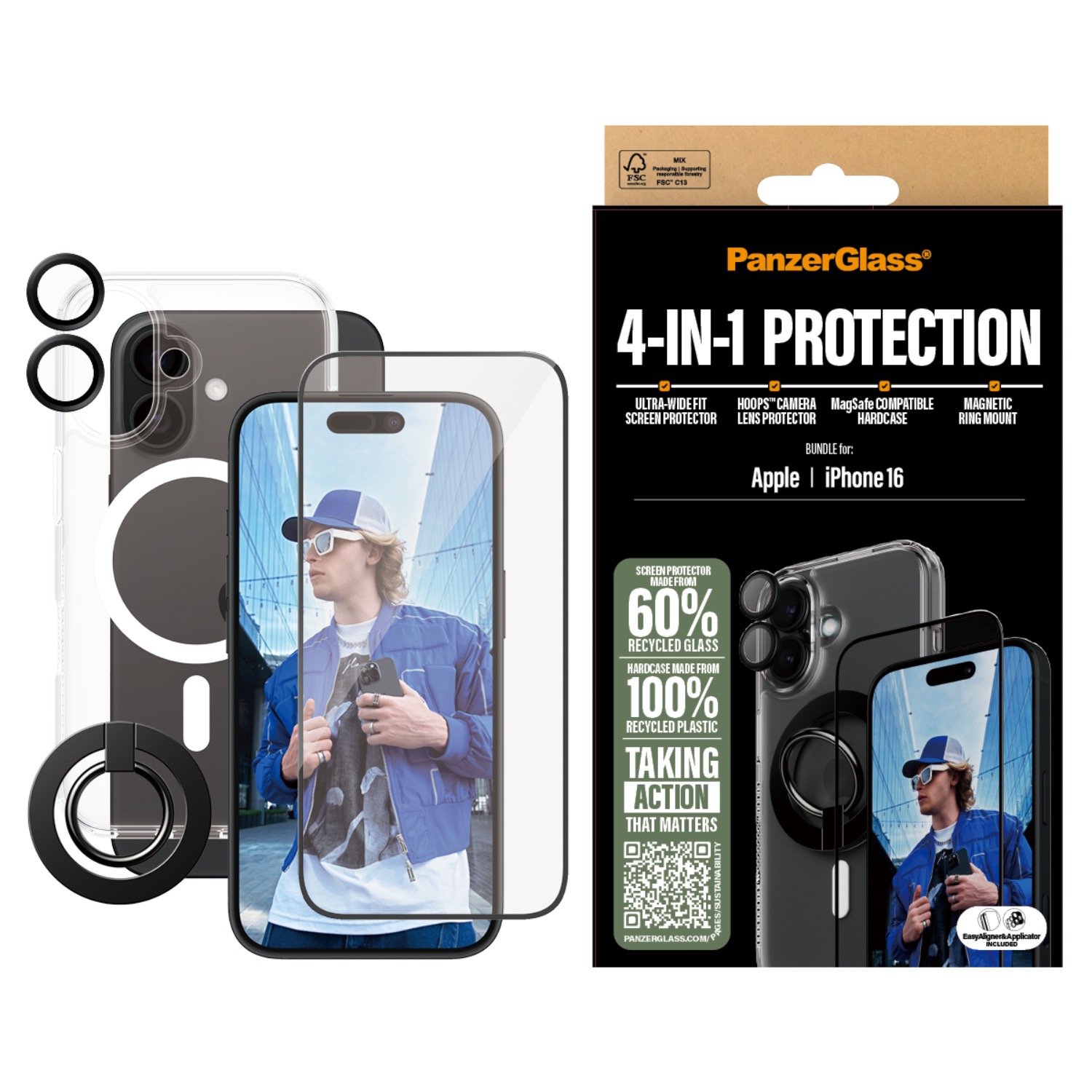 PanzerGlass 3-In-1 Protection Bundle - Apple iPhone 16 - Image 48