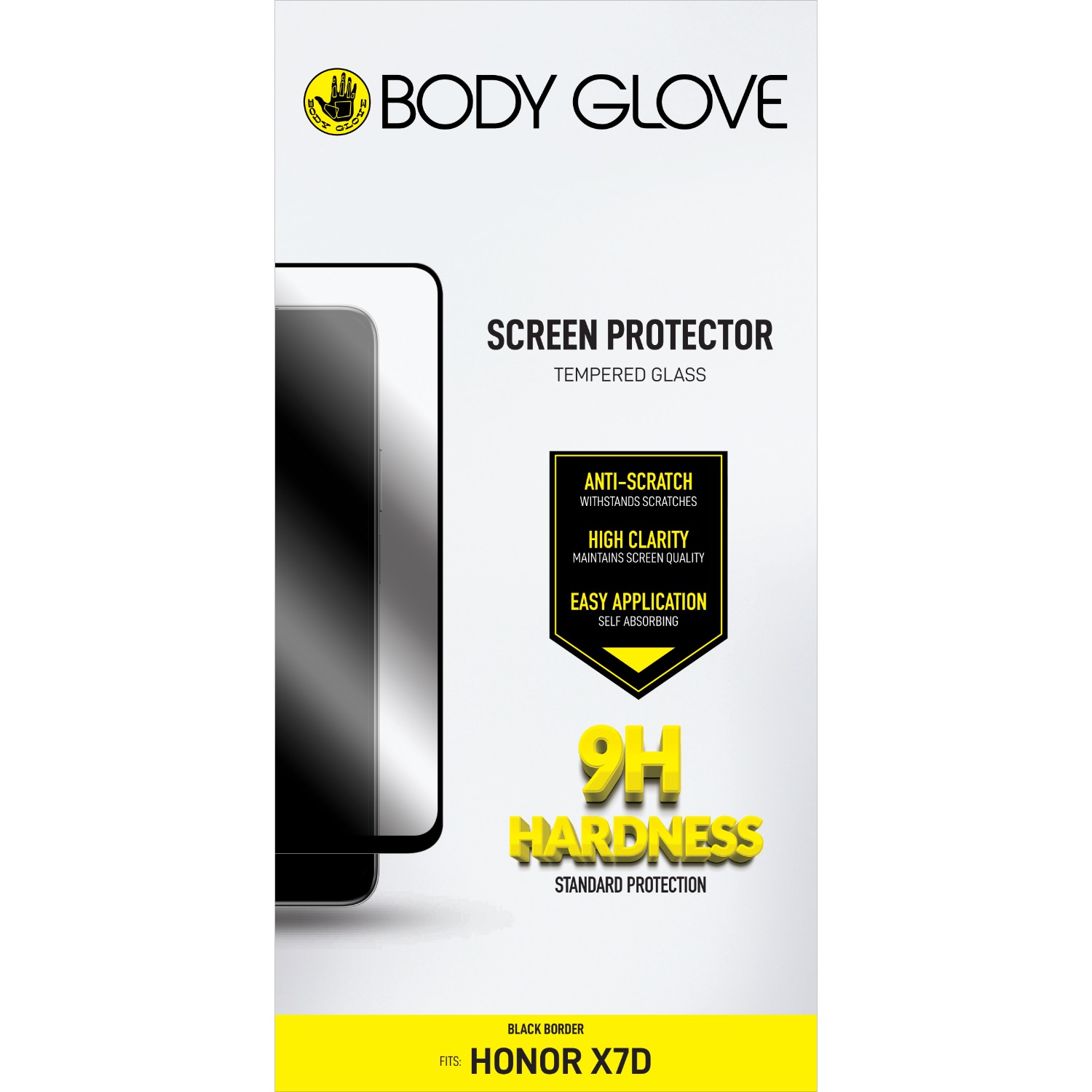 Body Glove Tempered Glass Screen Protector - HONOR X7d - Black Border - Image 66
