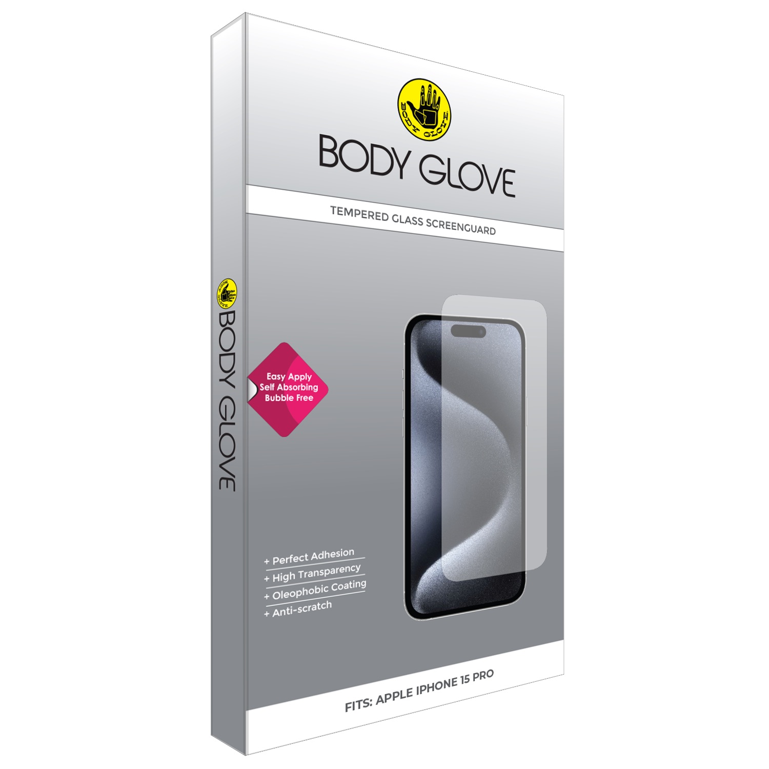 Body Glove Tempered Glass Screen Protector - Apple iPhone 15 Pro - Image 36