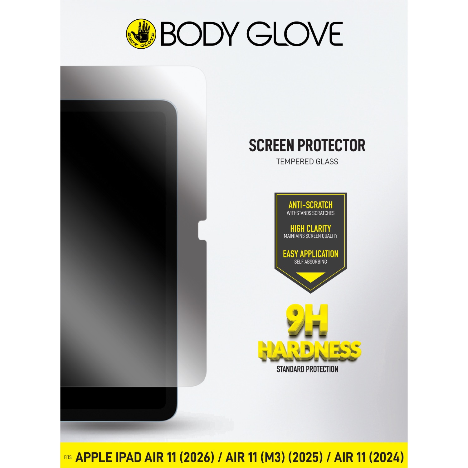 Body Glove Tempered Glass Screen Protector - Apple iPad Air 11 (2025/2024) - Clear - Image 40