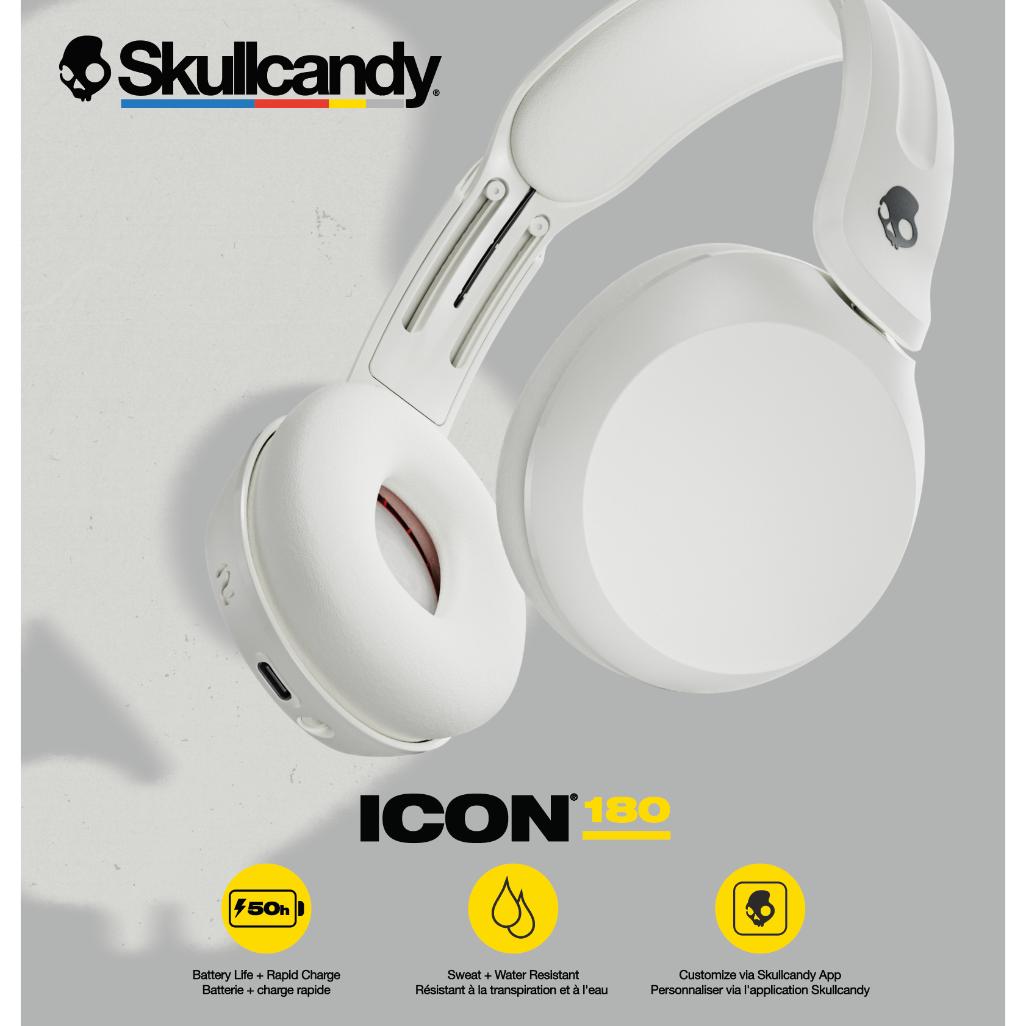 Skullcandy Icon® 180 Wireless Headphones - Bone - Image 21