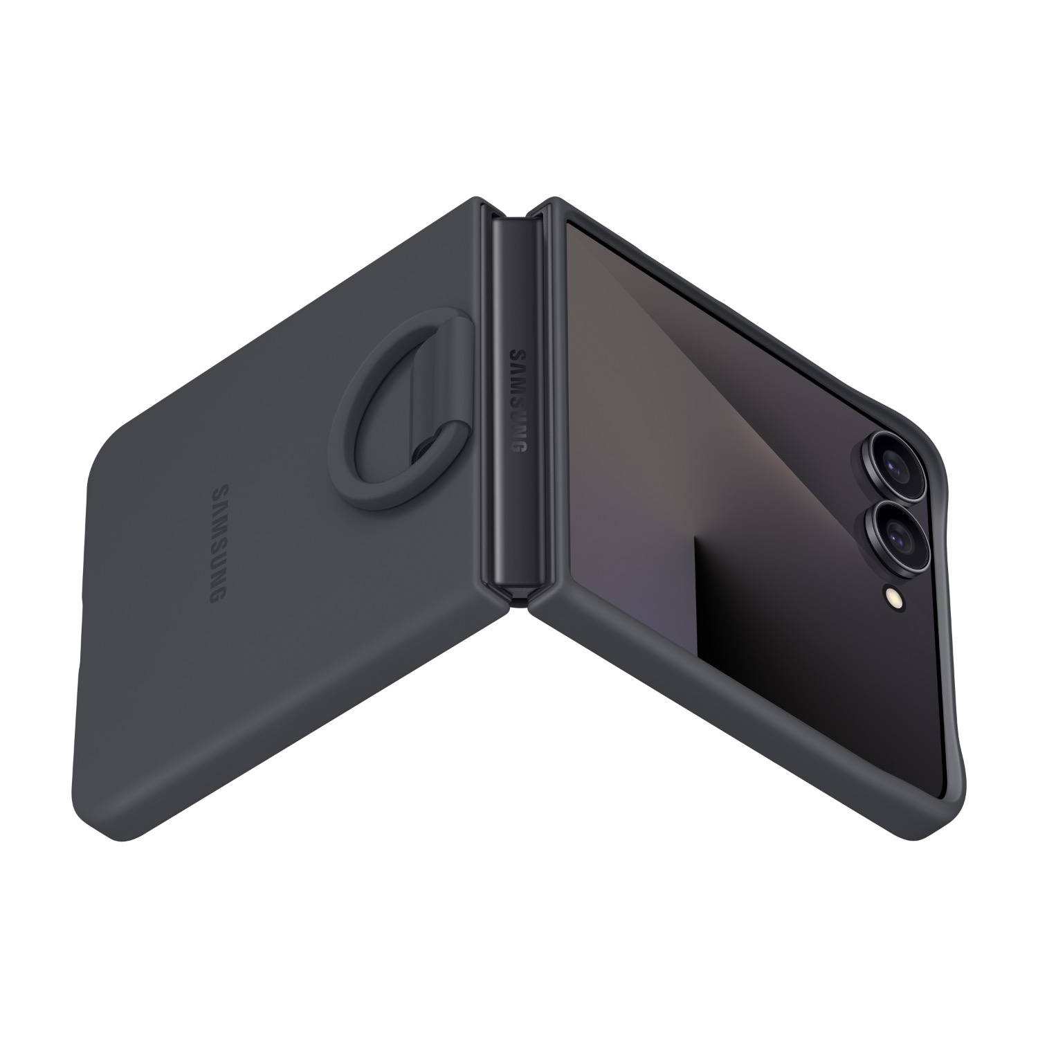 Samsung Silicone Cover With Ring - Samsung Galaxy Z Flip7 - Black - Image 94