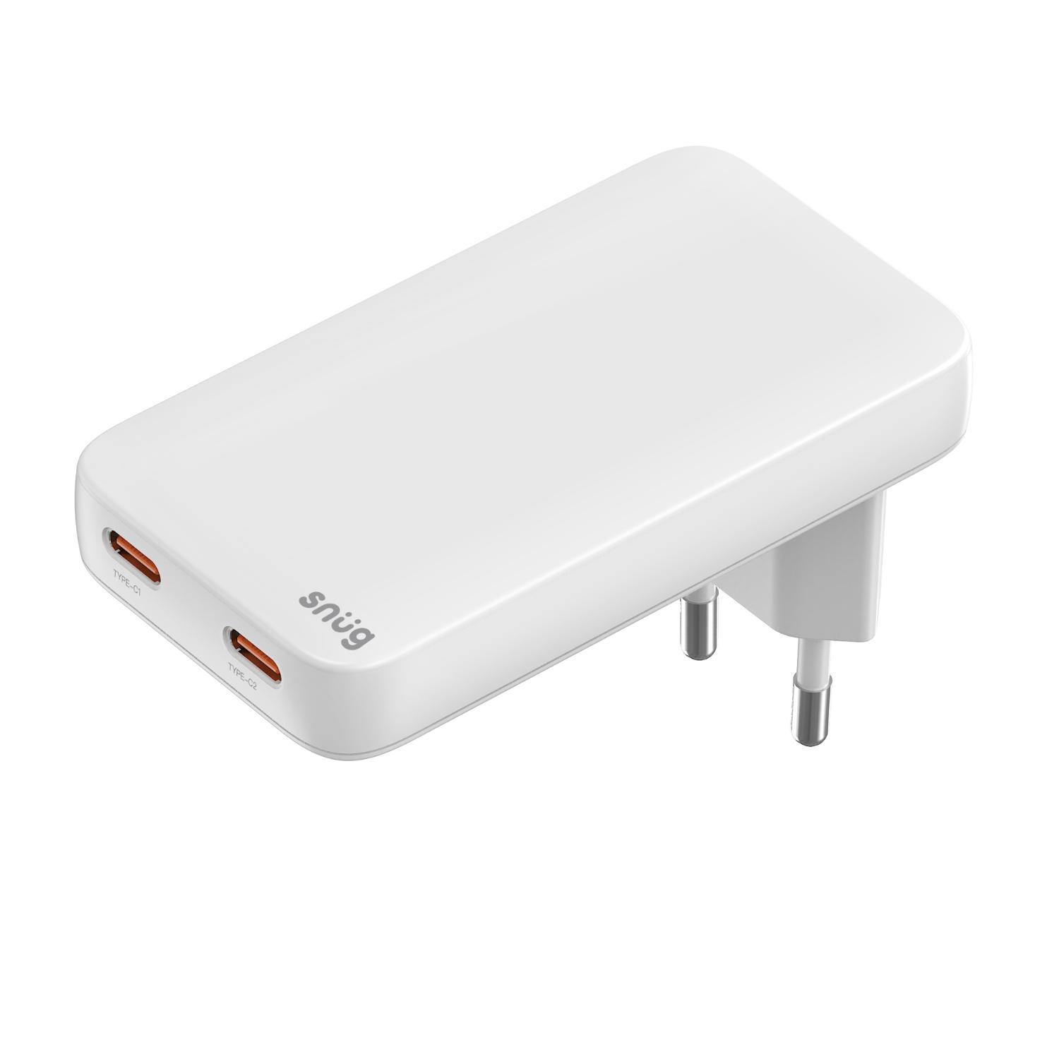 Snug 2 Port PD GaN Slim Wall Charger 65W - White - Image 59