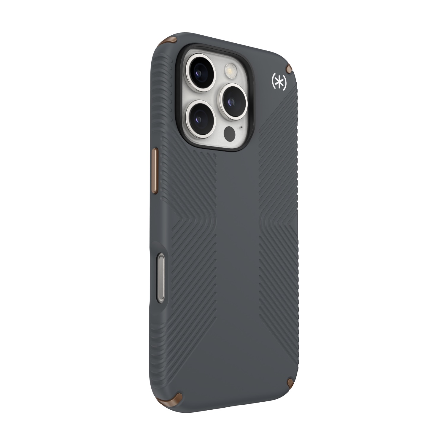 Speck Presidio2 Grip Case - Apple iPhone 16 Pro - Charcoal Grey & Cool Bronze - Image 57