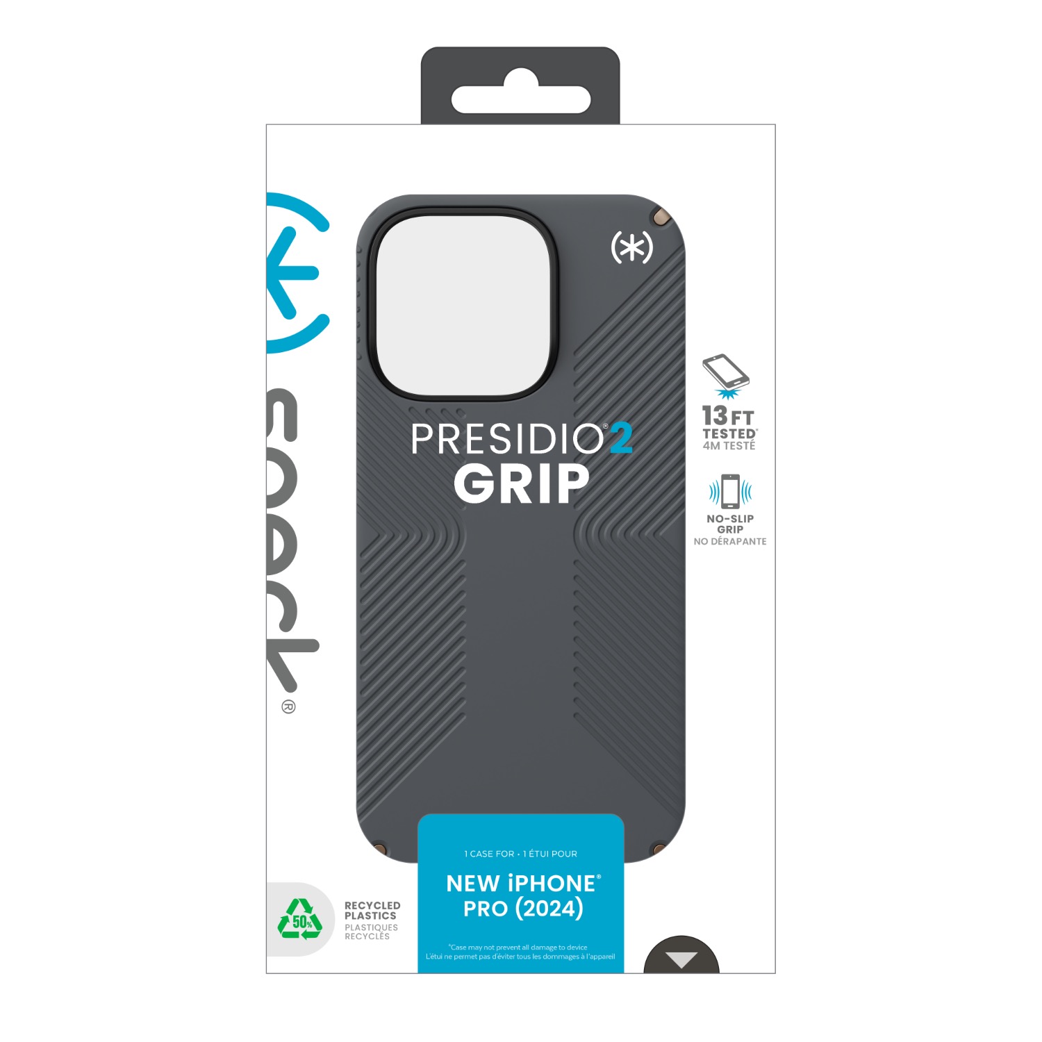 Speck Presidio2 Grip Case - Apple iPhone 16 Pro - Charcoal Grey & Cool Bronze - Image 63