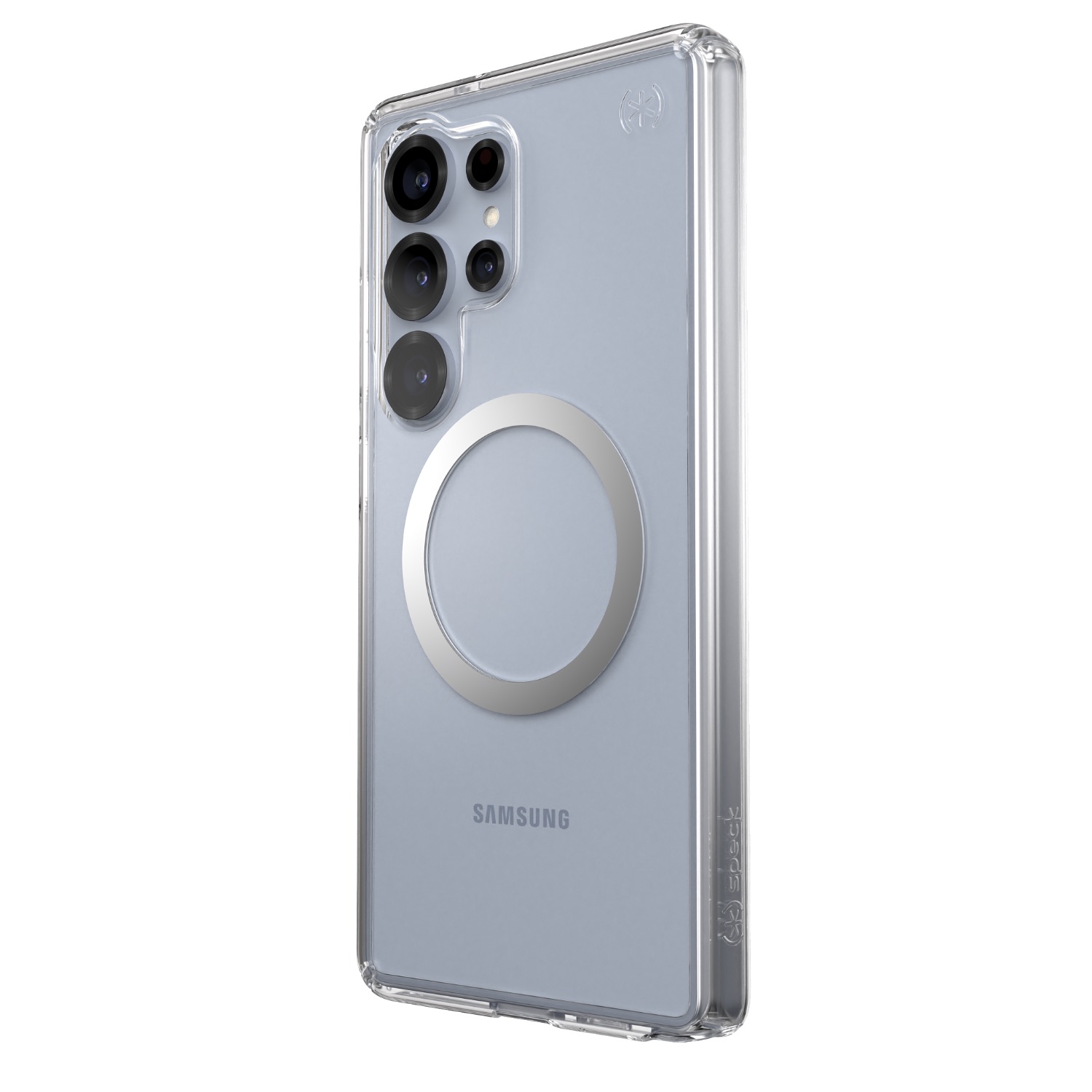 Speck Presidio Perfect Clear Magnet Case - Samsung Galaxy S25 Ultra - Clear & Chrome - Image 136