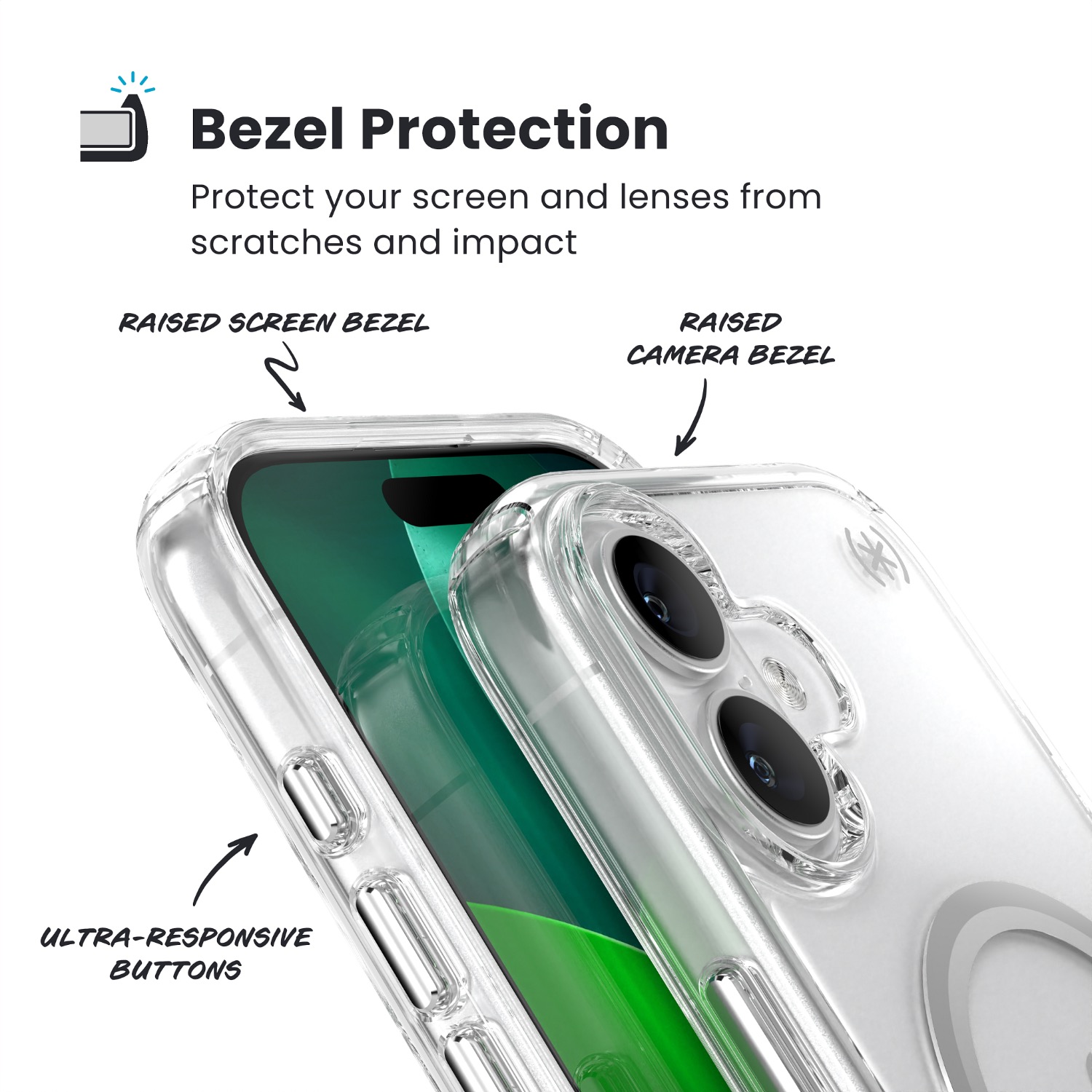 Speck Presidio Perfect Clear MagSafe Case - Apple iPhone 17 - Clear - Image 64