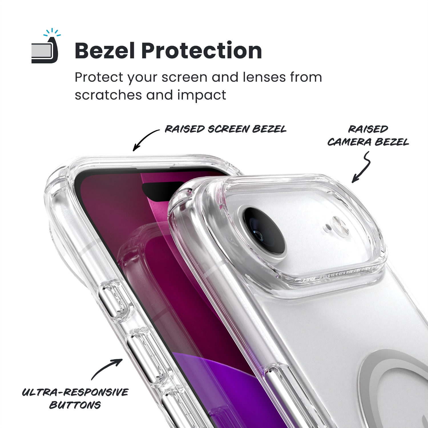 Speck Presidio Perfect Clear MagSafe Case - Apple iPhone Air - Clear - Image 63