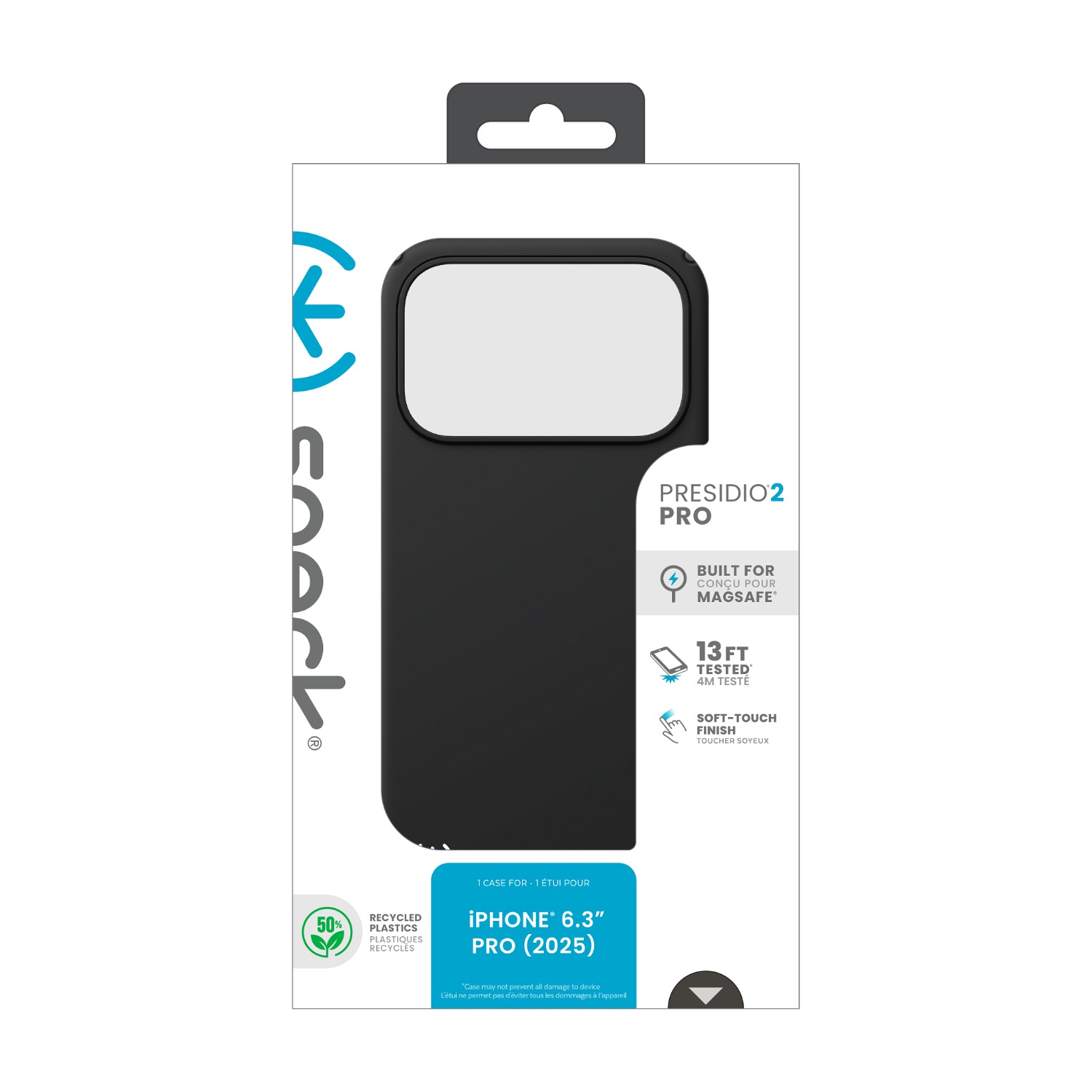 Speck Presidio2 Pro MagSafe Case - Apple iPhone 17 Pro - Black & Slate Grey - Image 66