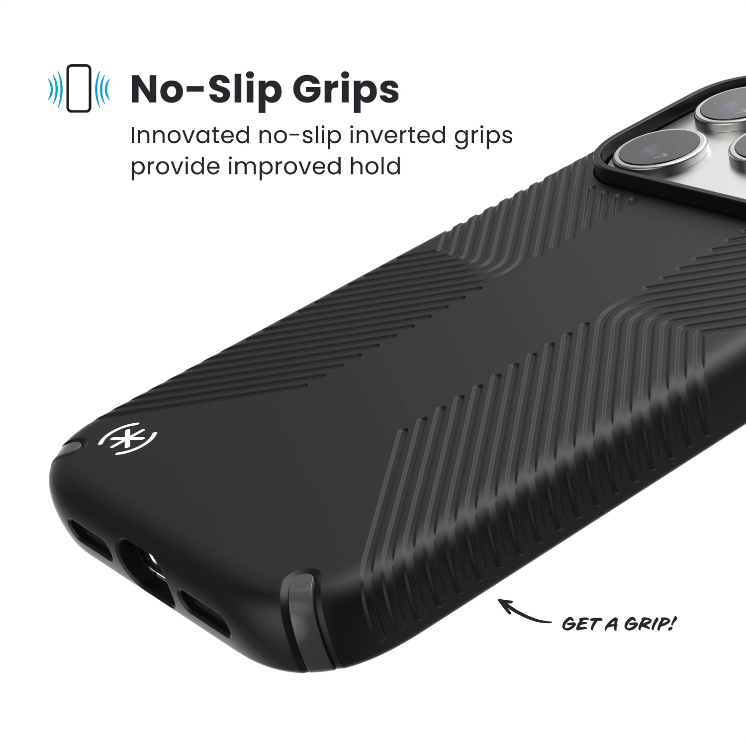 Speck Presidio2 Grip MagSafe Case - Apple iPhone 17 Pro - Black & Slate Grey - Image 65