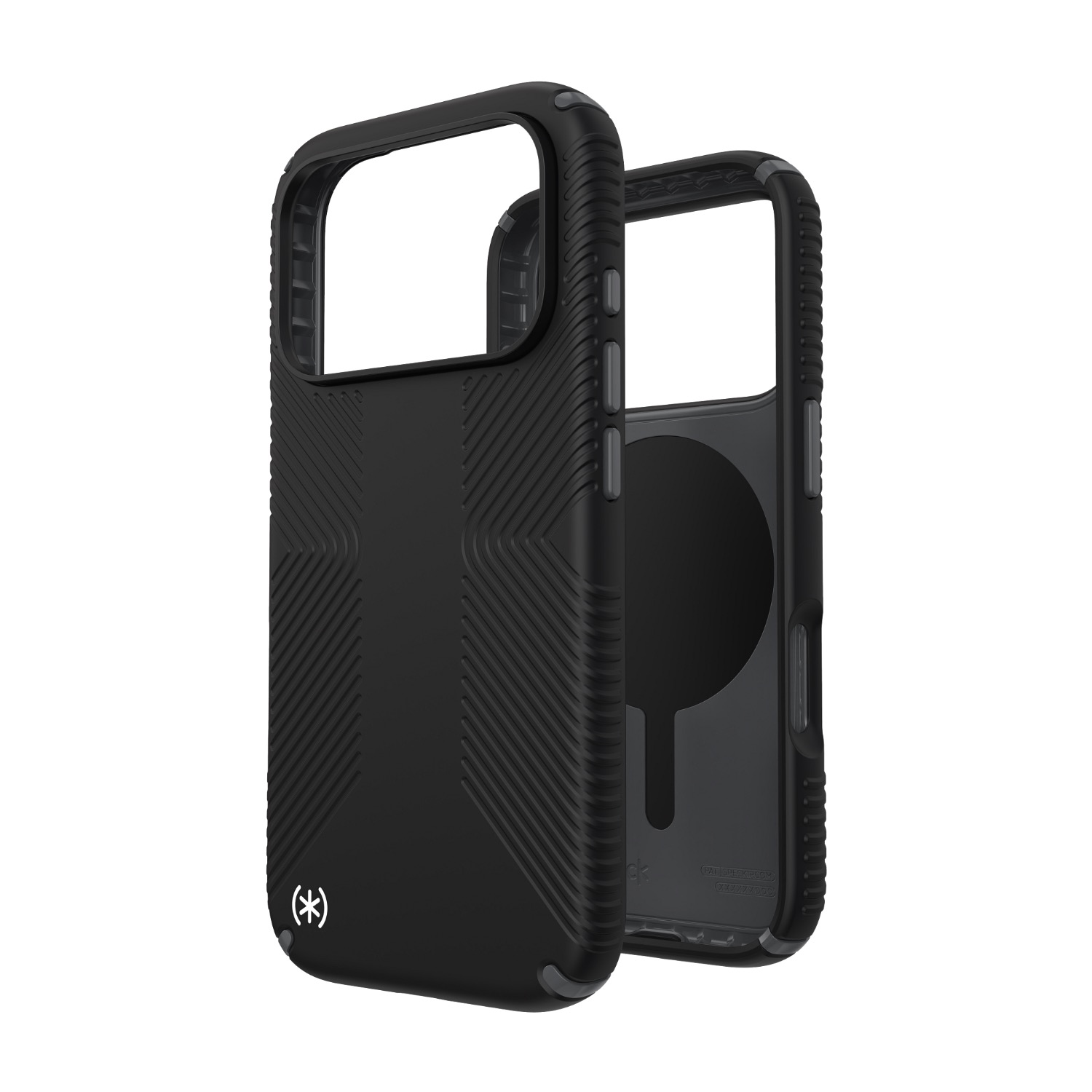 Speck Presidio2 Grip MagSafe Case - Apple iPhone 17 Pro - Black & Slate Grey - Image 57