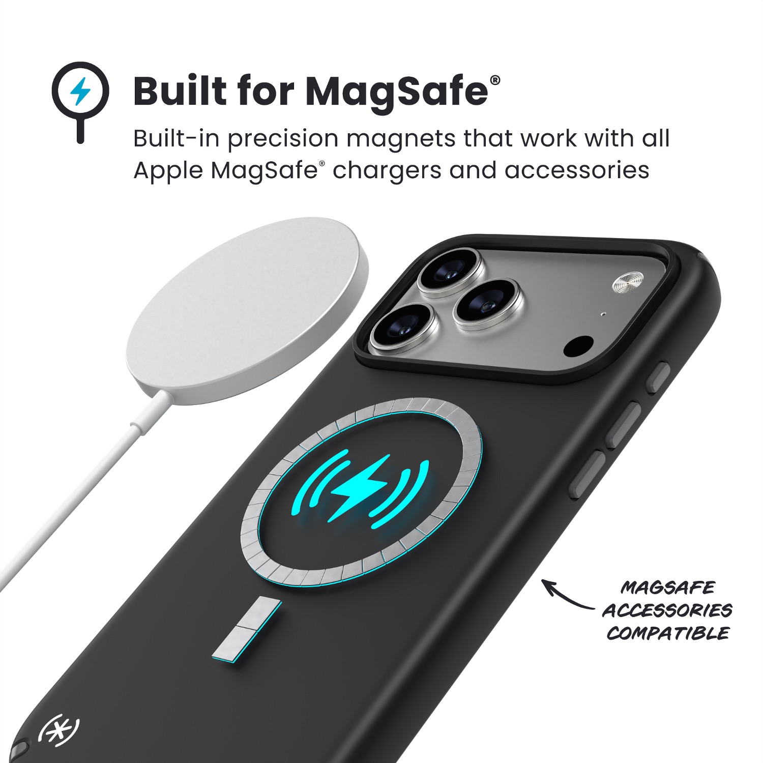 Speck Presidio2 Pro MagSafe Case - Apple iPhone 17 Pro Max - Black & Slate Grey - Image 65