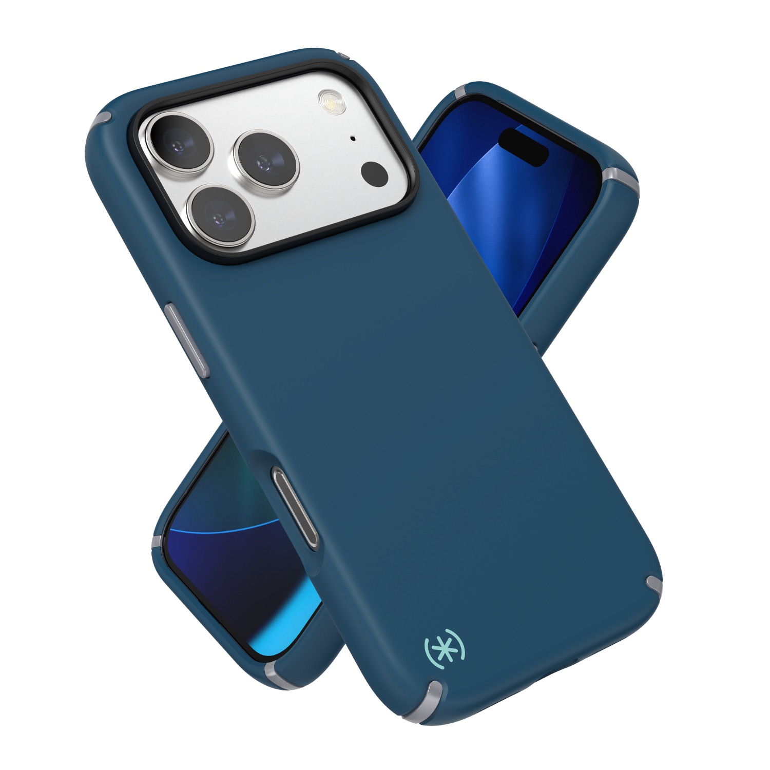 Speck Presidio2 Pro MagSafe Case - Apple iPhone 17 Pro - Blue & Silver - Image 63