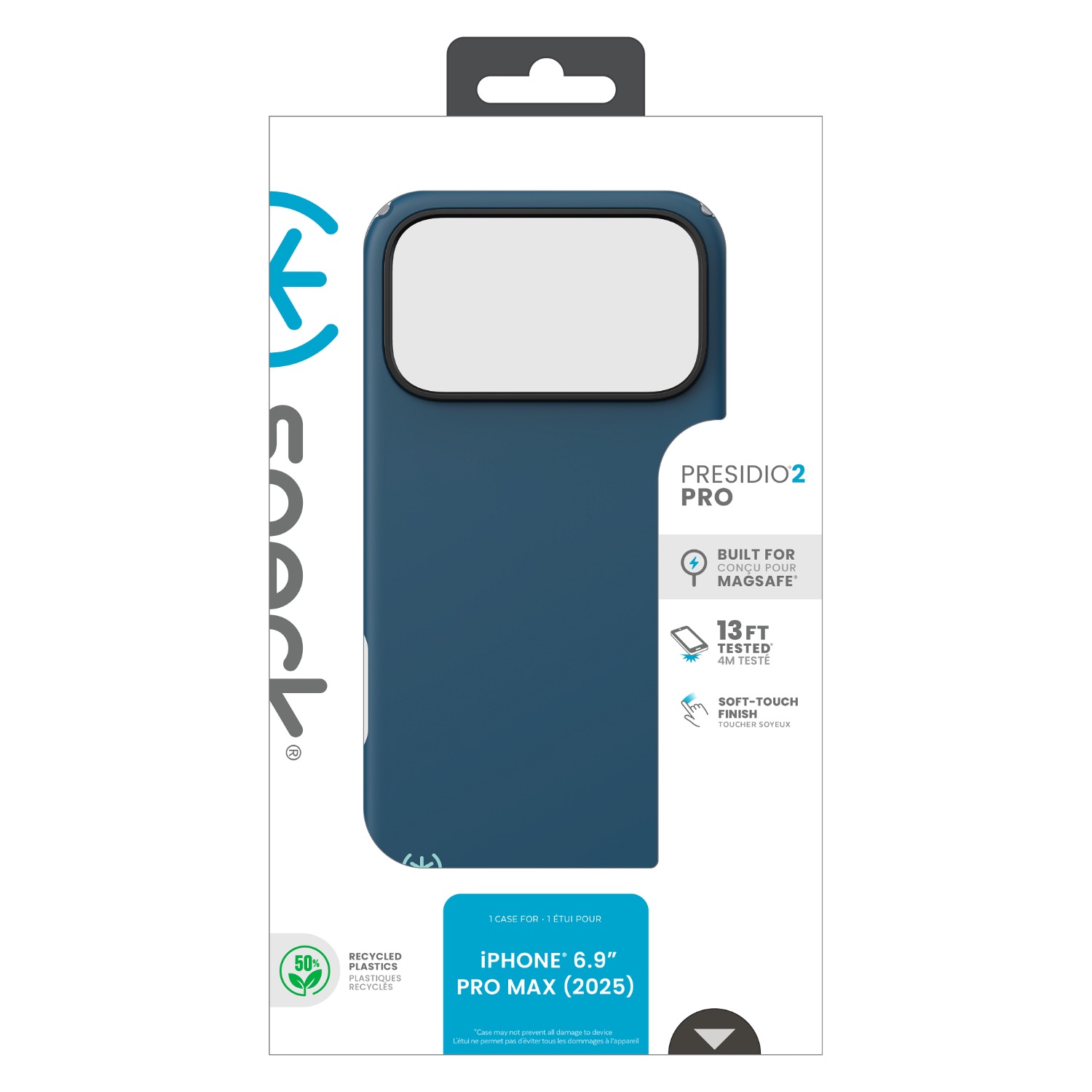 Speck Presidio2 Pro MagSafe Case - Apple iPhone 17 Pro Max - Blue & Silver - Image 66