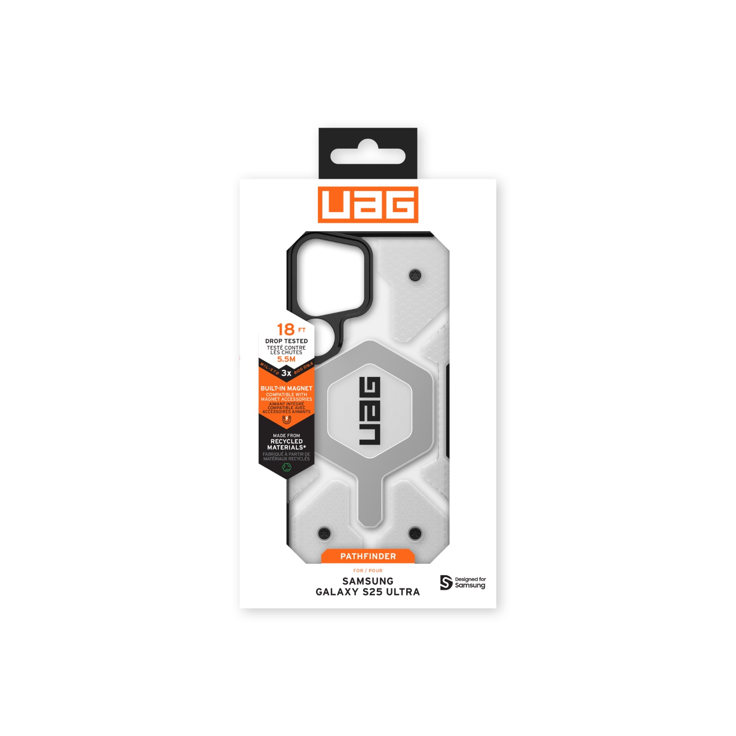 UAG Pathfinder Clear Magsafe Case - Samsung Galaxy S25 Ultra - Silver - Image 153