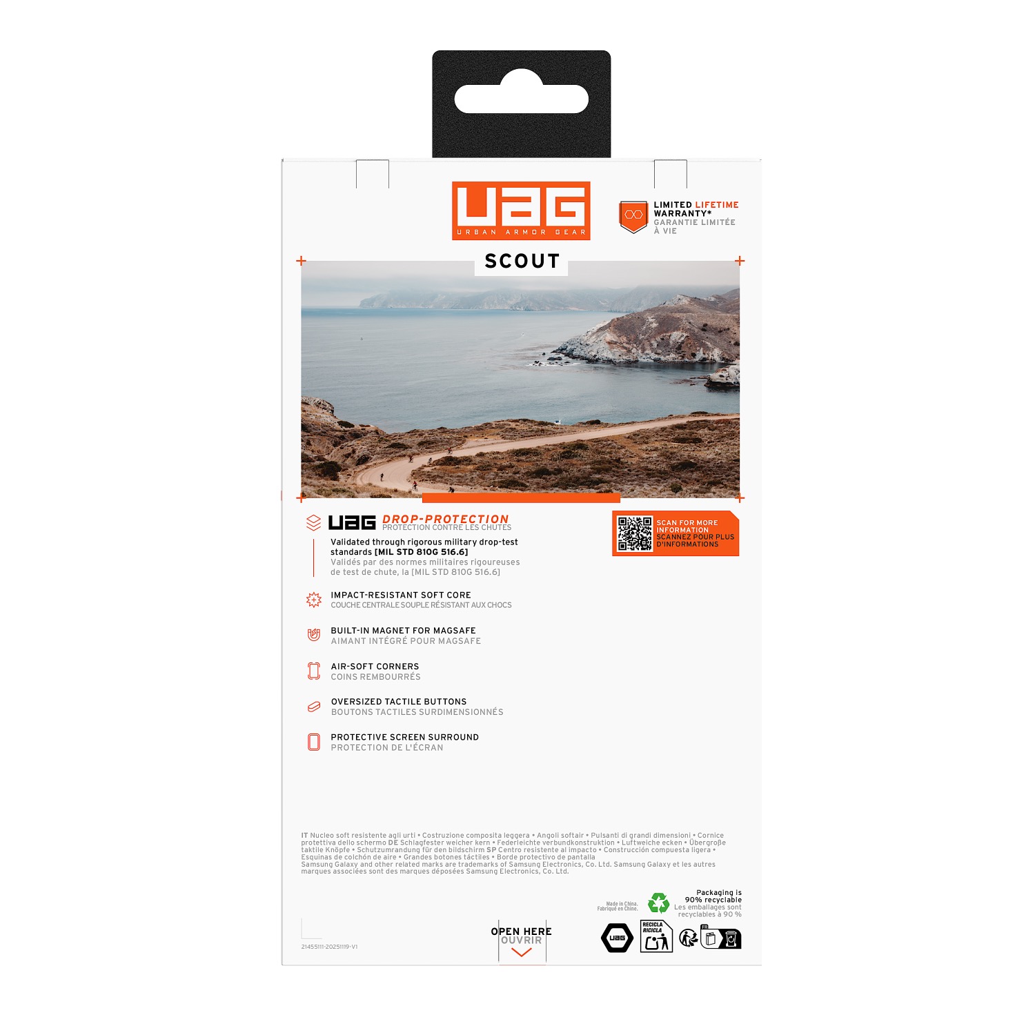 UAG Scout Clear Magnetic Case - Samsung Galaxy S26 Ultra - Ice & White - Image 44