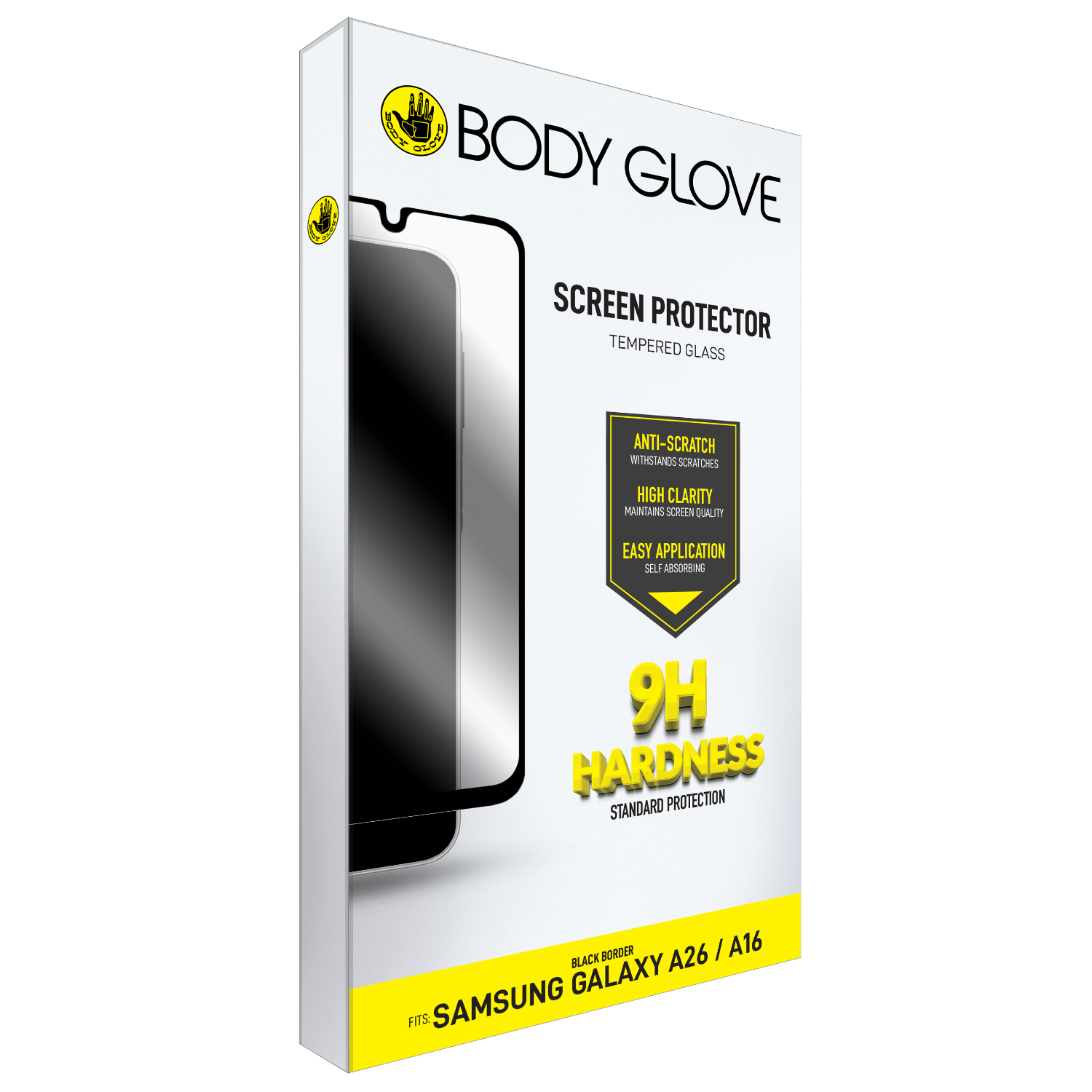 Body Glove Tempered Glass Screen Protector - Samsung Galaxy A17/A26/A16/VIVO V50 - Black Border - Image 42