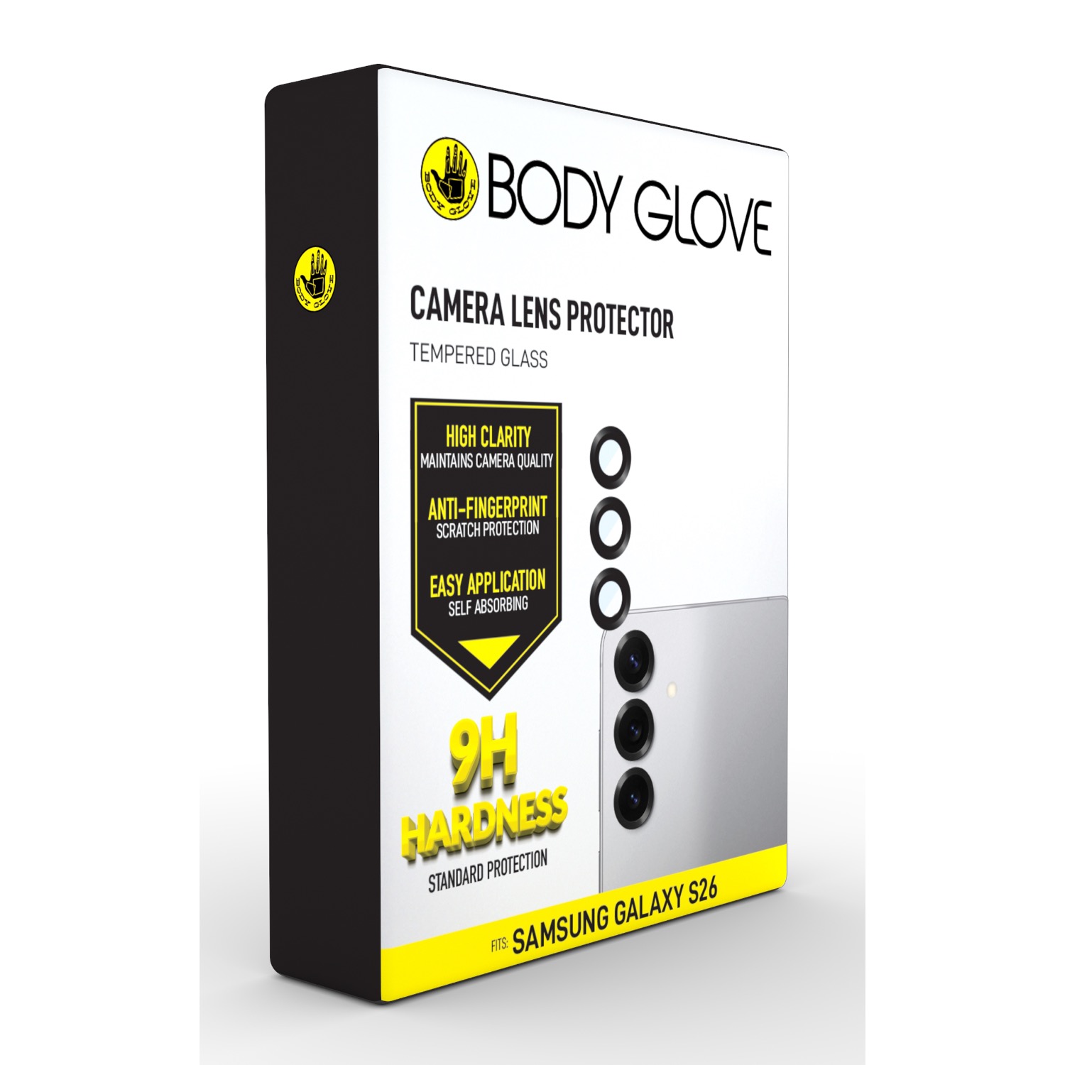 Body Glove Tempered Glass Camera Screen Protector - Samsung Galaxy S26/26+ - Black Border - Image 14