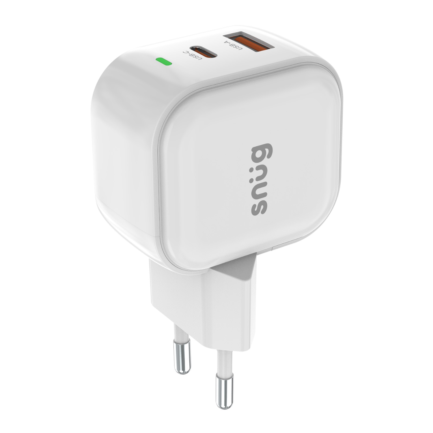 Snug 2 Port USB/Type C Wall Charger 35W - White - Image 5