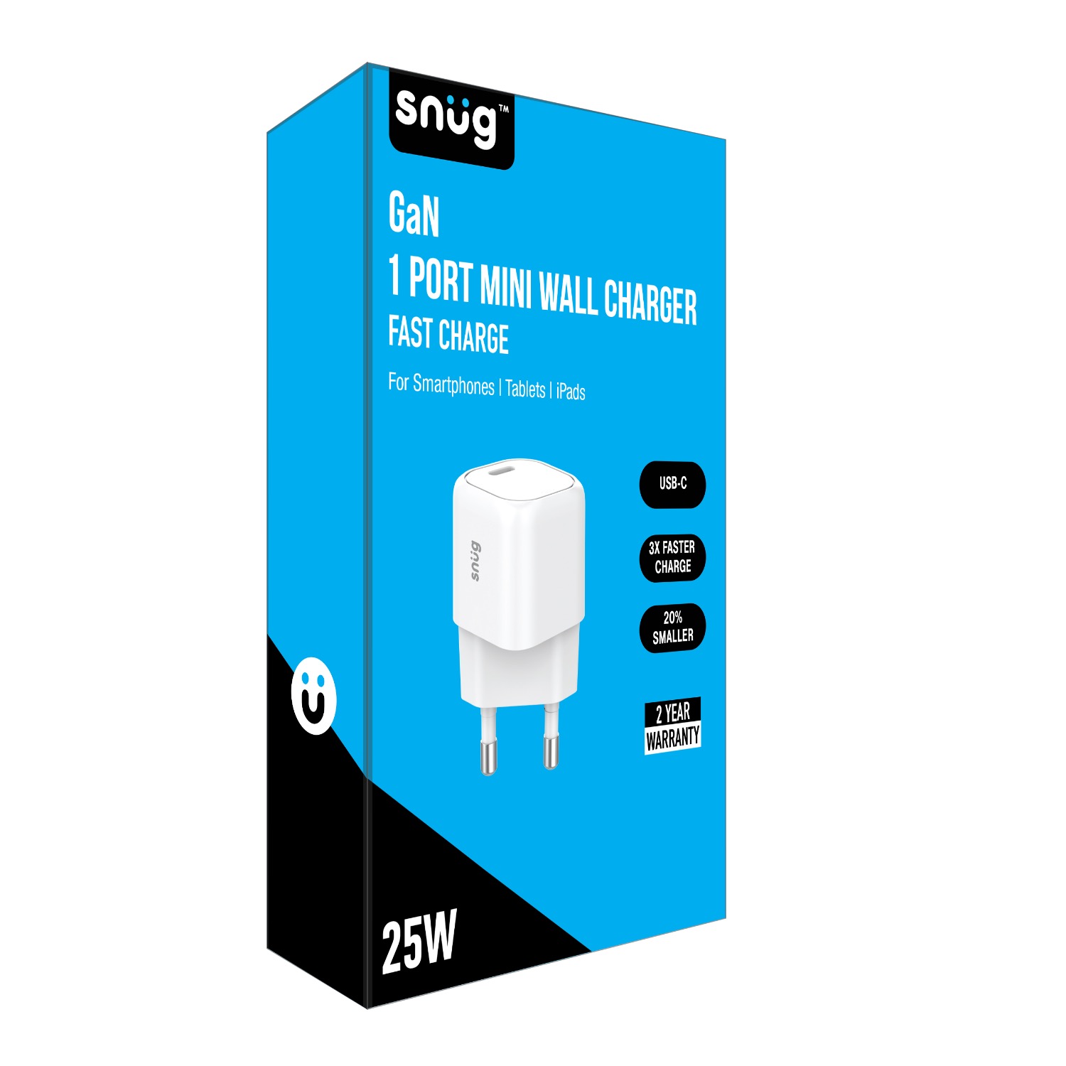 Snug 1 Port Mini PD Home Charger - 25W - White - Image 70