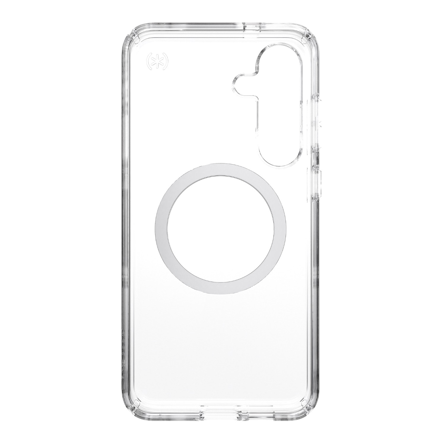 Speck Presidio Perfect Clear Magnet Case - Samsung Galaxy S25+ - Clear & Chrome - Image 67